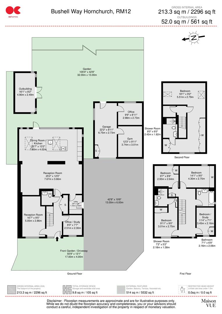 5 bed detached house for sale in Bushell Way, Hornchurch - Property floorplan