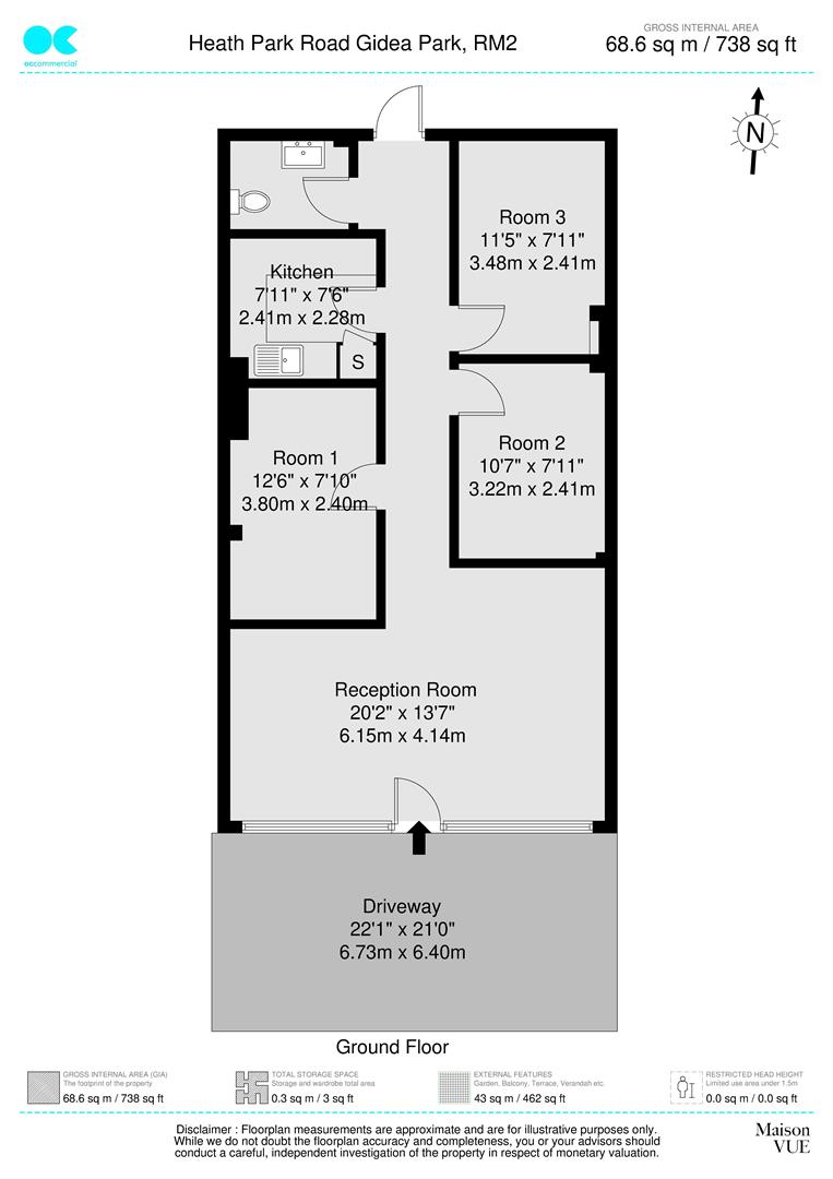 Commercial property to rent in Heath Park Road, Romford - Property floorplan