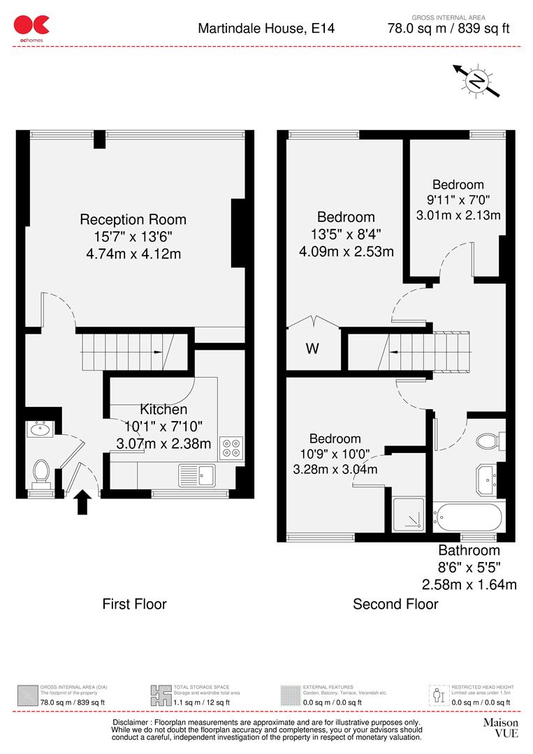 3 bed maisonette to rent in Poplar High Street, Poplar - Property floorplan