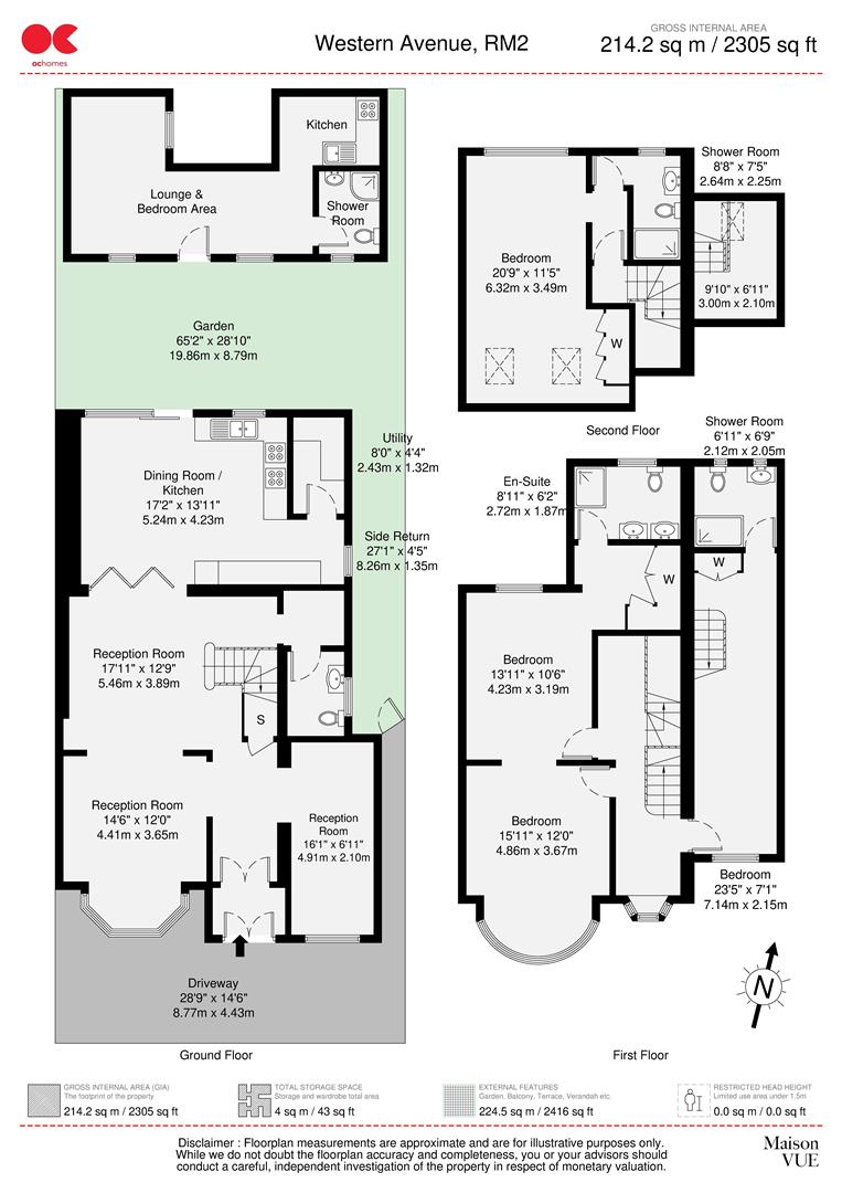 4 bed semi-detached house for sale in Western Avenue, Gidea Park - Property floorplan