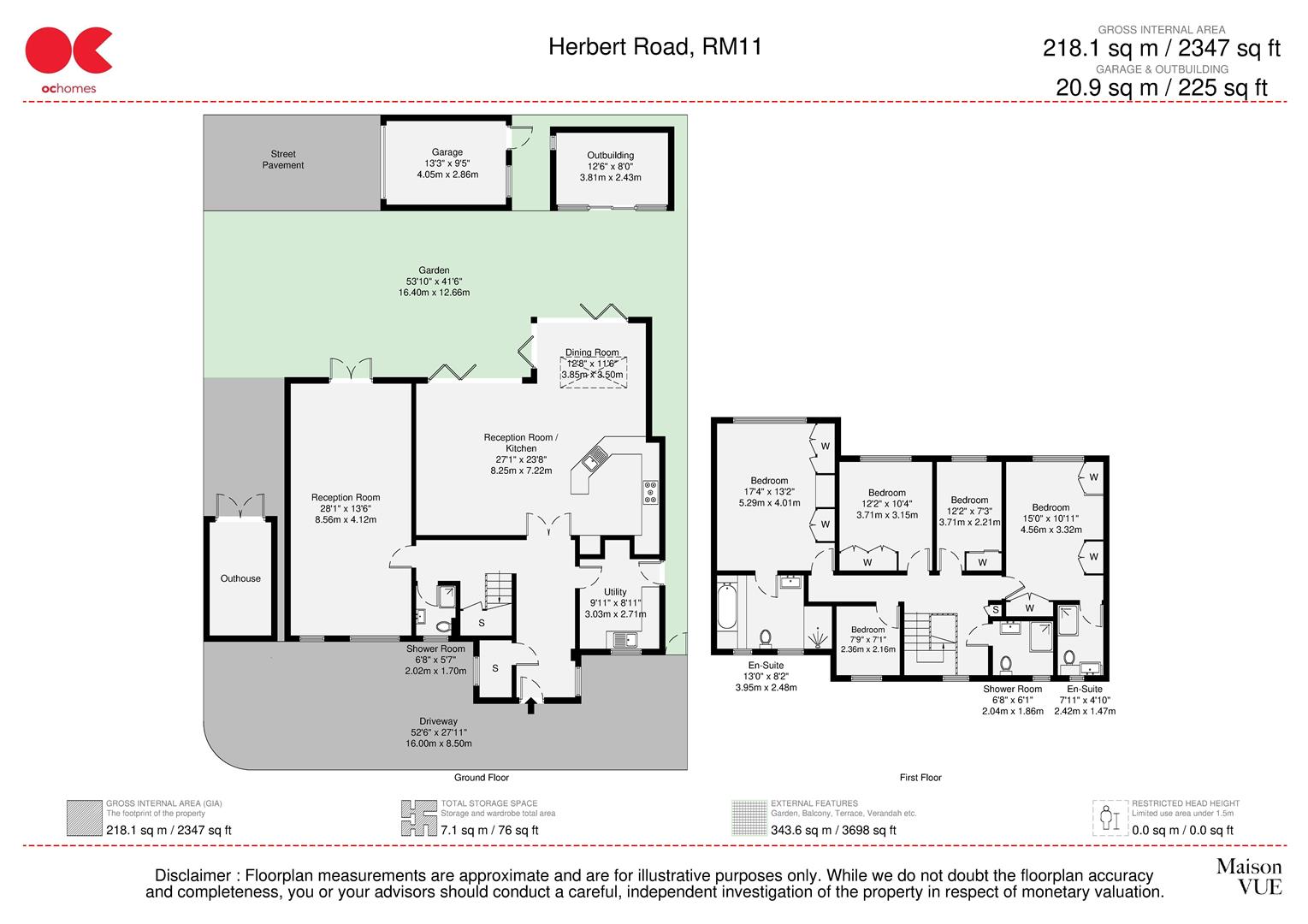 5 bed detached house for sale in Herbert Road, Hornchurch - Property floorplan