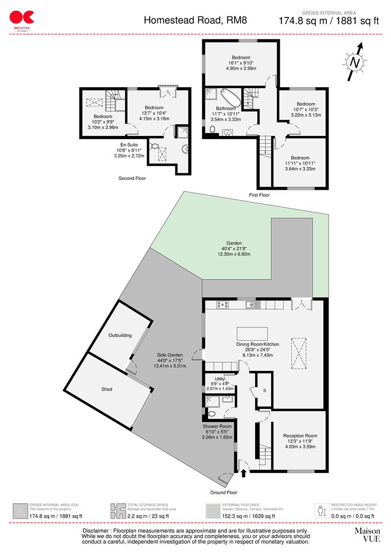 4 bed semi-detached house for sale in Homestead Road, Dagenham - Property floorplan