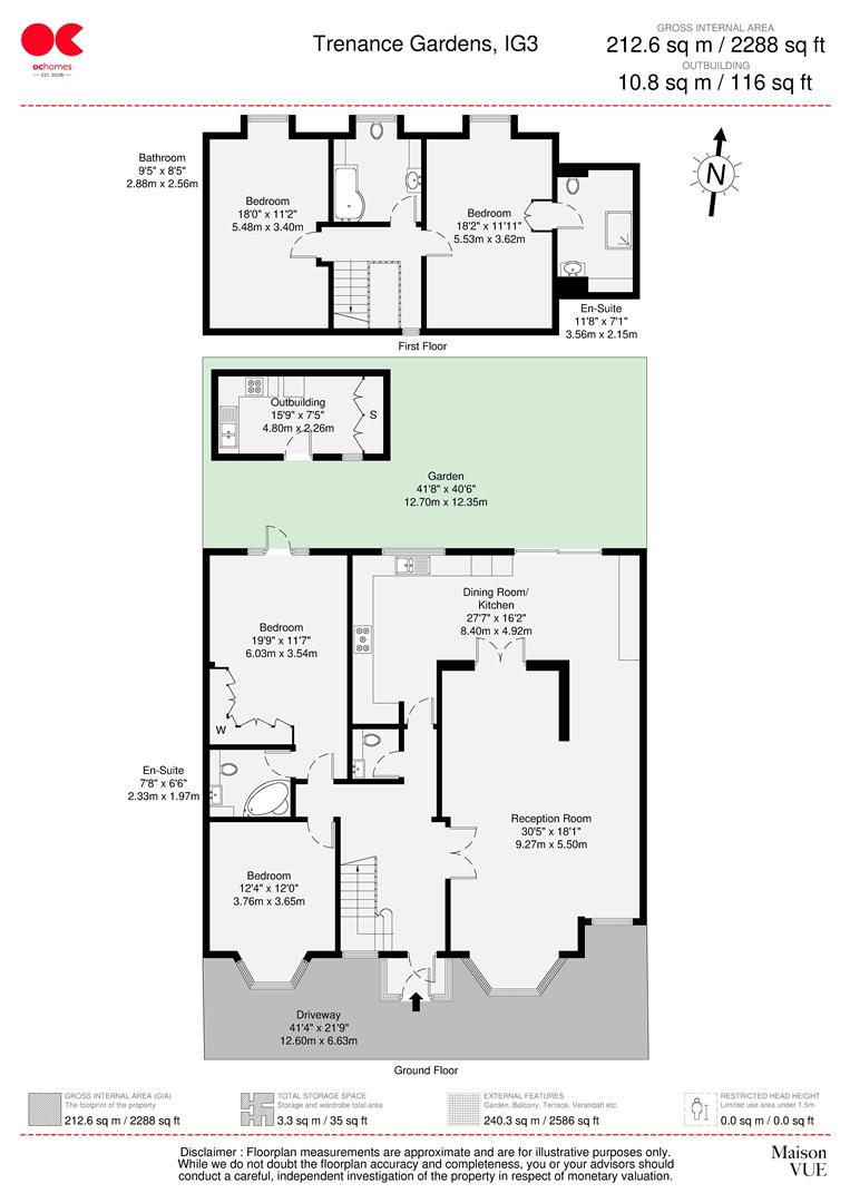 4 bed semi-detached bungalow for sale in Trenance Gardens, Ilford - Property floorplan