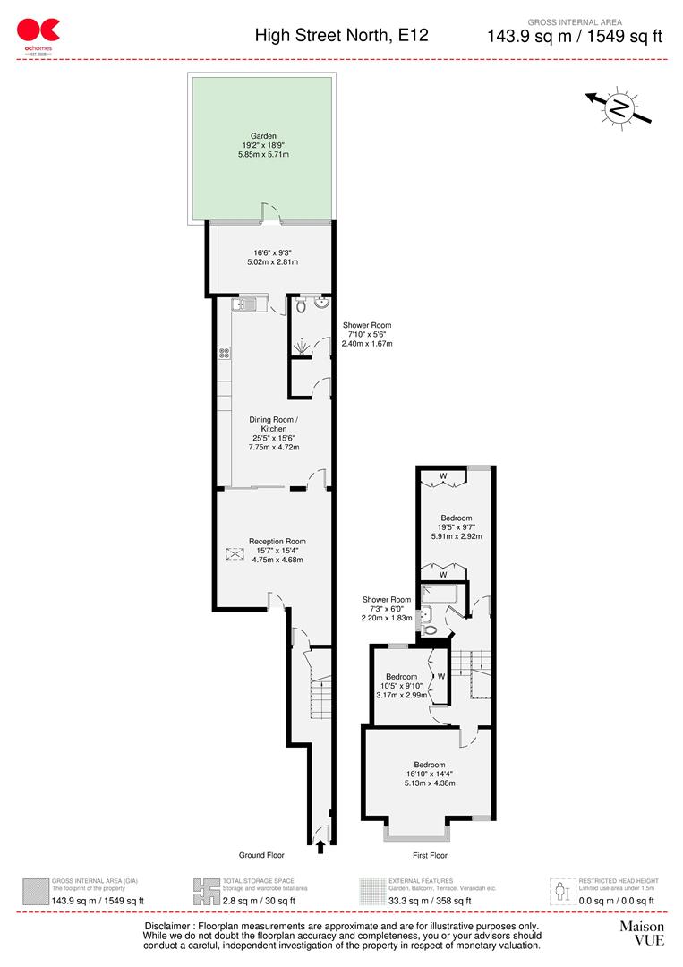 Commercial property for sale in High Street North, London - Property floorplan
