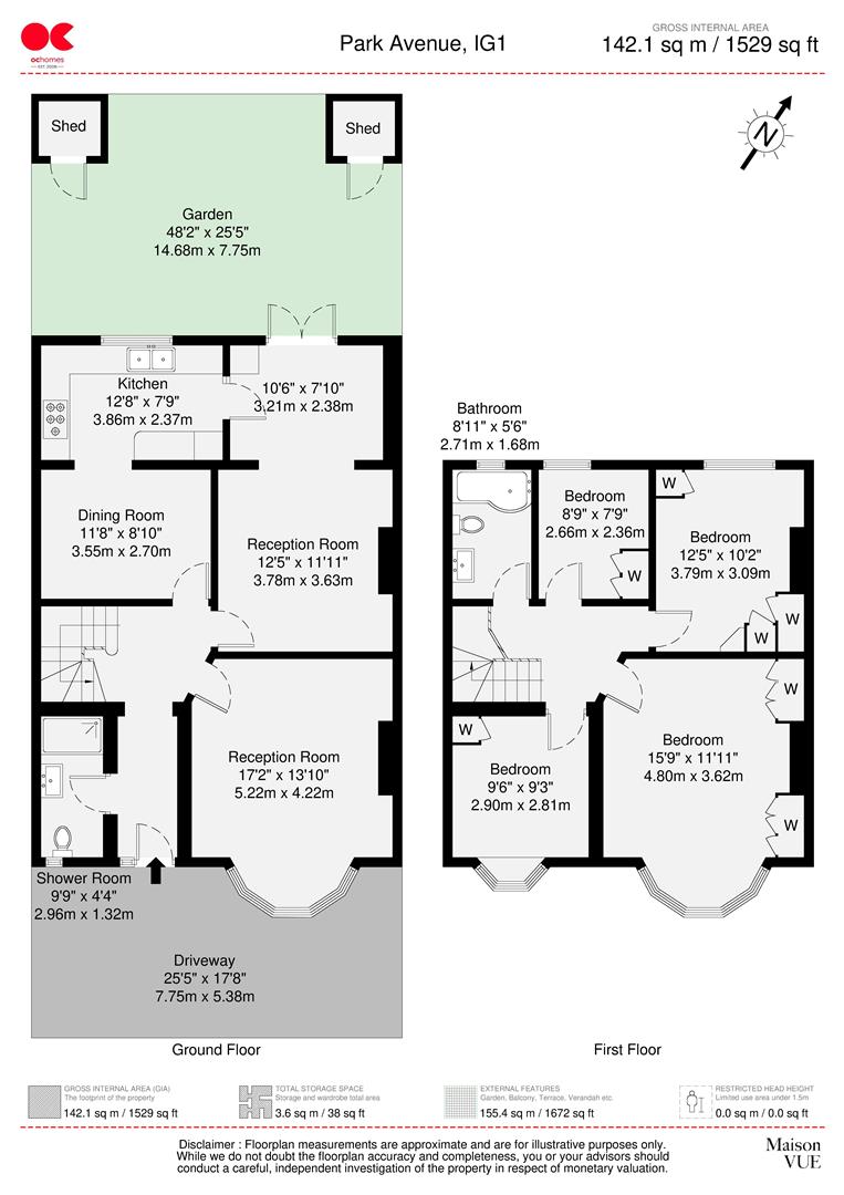 4 bed semi-detached house for sale in Park Avenue, Ilford - Property floorplan