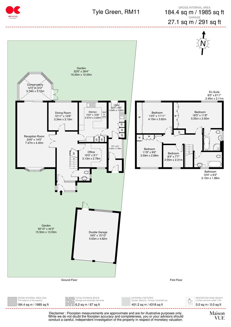 4 bed detached house for sale in Tyle Green, Emerson Park, Hornchurch - Property floorplan