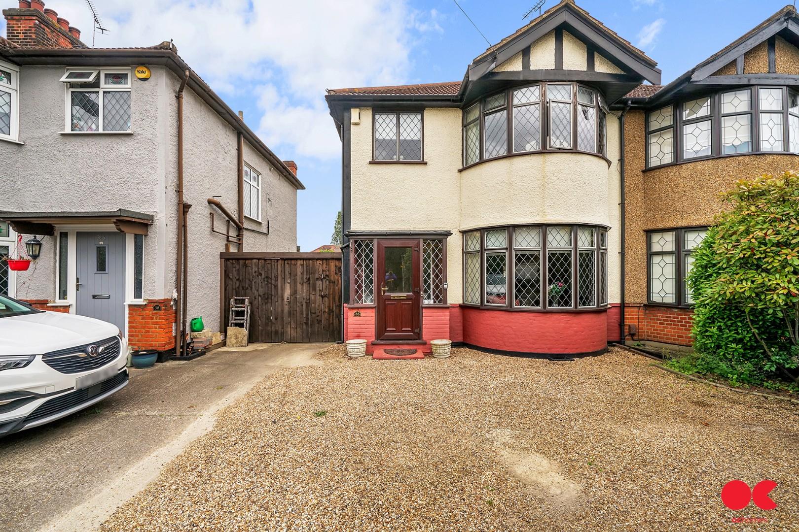 3 bed semi-detached house for sale in Pettits Lane, Romford  - Property Image 1