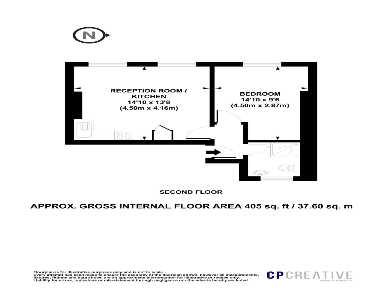 1 bed flat to rent in Bromley Road, Catford - Property Floorplan