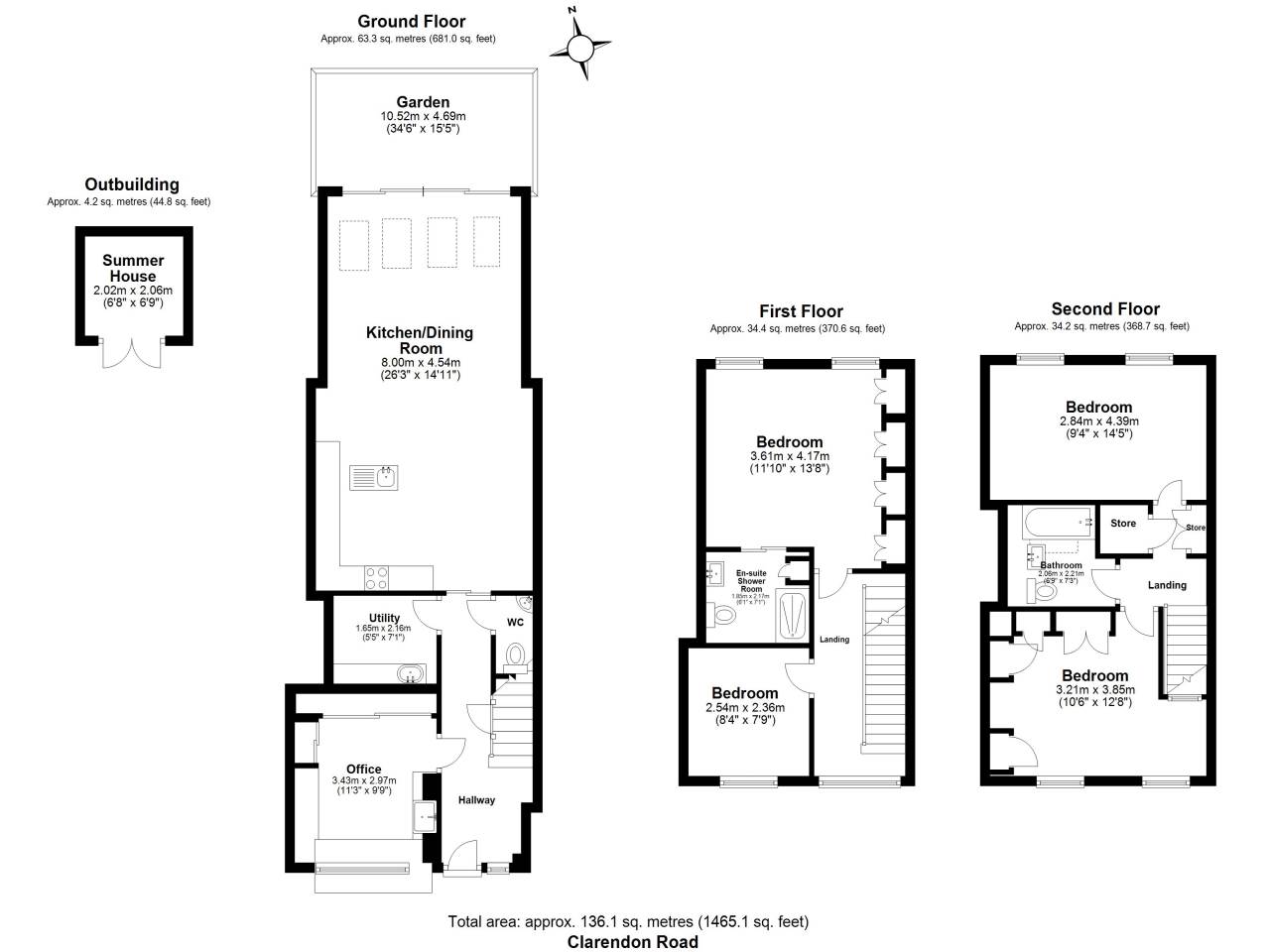 4 bed house for sale in Clarendon Road, South Woodford - Property Floorplan