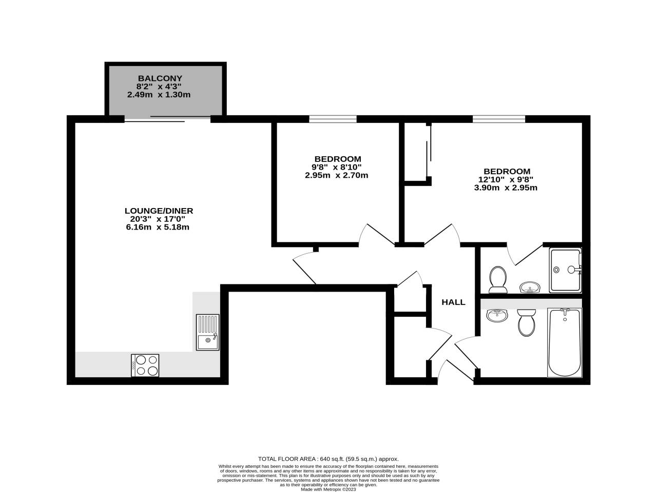 2 bed flat for sale in Hewetts Quay, Barking - Property Floorplan