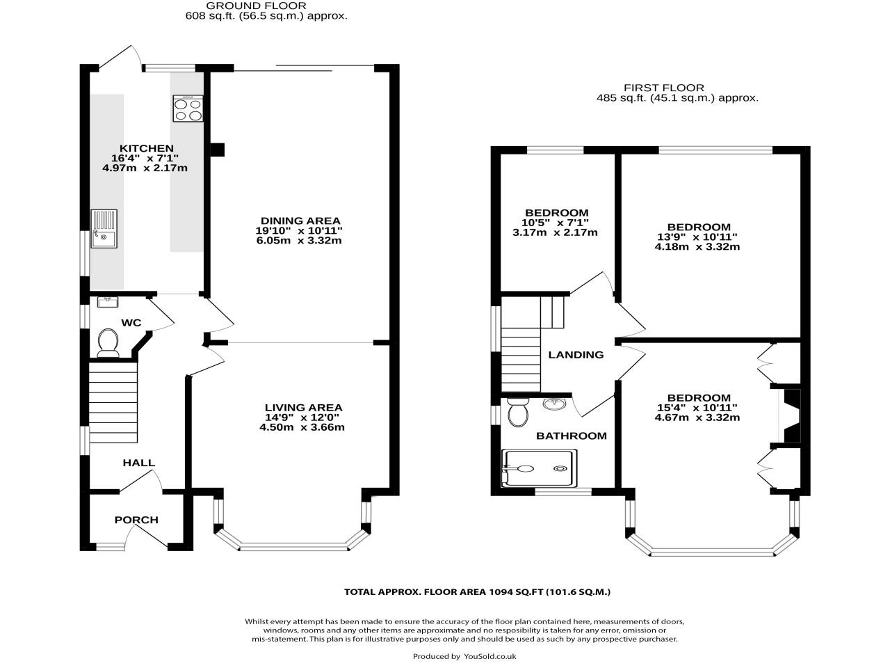 3 bed house for sale in Summit Drive, Woodford Green - Property Floorplan