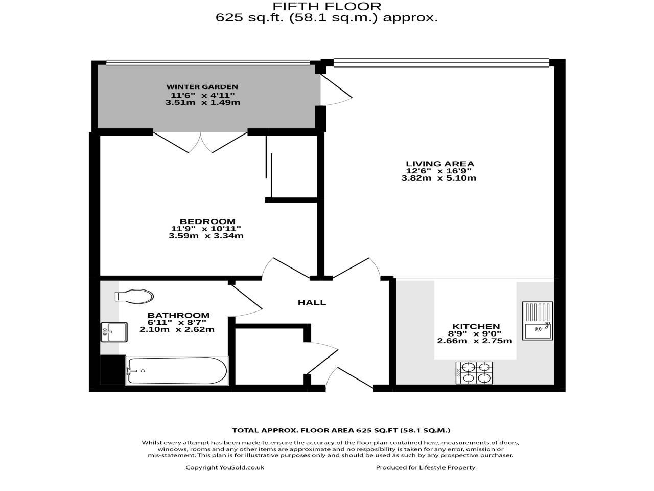 1 bed flat for sale in Rendel Apartments, Lockside Way - Property Floorplan