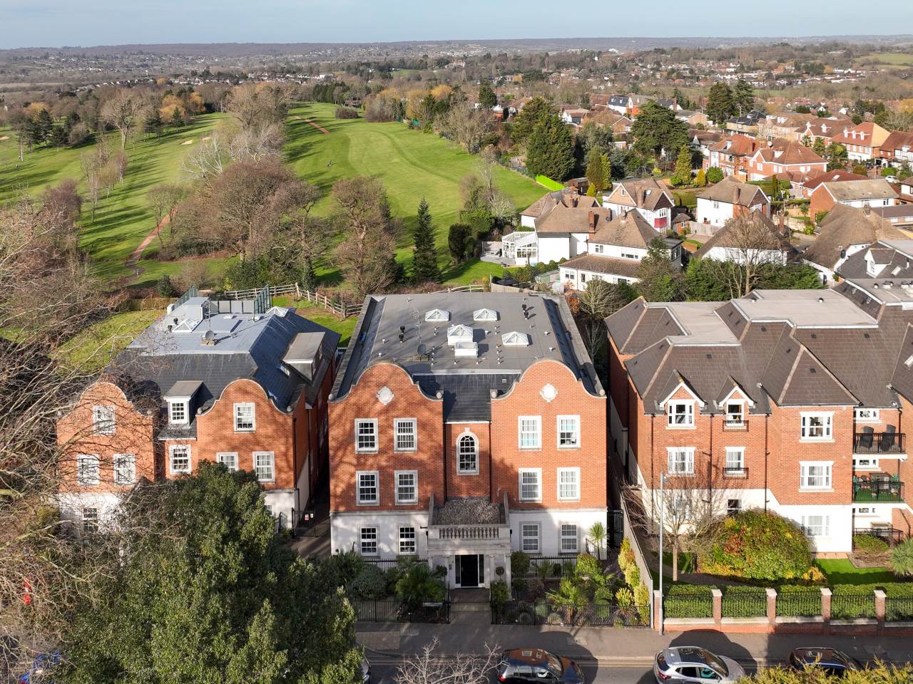 As the seller’s sole agents, we are delighted to offer for sale this beautifully presented first floor apartment located on the very sought after Manor Road, Chigwell and backing on to Chigwell golf course. Accommodation is extremely spacious throughout and measures just over 1400 sq. ft. Entry is through a beautifully presented communal entrance hall with stairs and a lift to all floors.The apartment boasts a beautifully presented entrance hall leading to three double bedrooms. The master bedroom. The lounge is bright and airy with access to the large terrace area which in turn offers superb views directly over Chigwell golf course. The kitchen is beautifully presented with a superb range of base and wall units and a range of Miele appliances and space for a large dining table. In addition to the two en suites, there is a large family bathroom which is beautifully presented. The apartment comes with two allocated underground parking spacing as well as a storage shed which is located in the parking area and both can be accessed directly from the lift. Additional features include, under floor heating throughout, ample storage and a share of the freehold. The service charge is approx., £3800 per annum.The location is with easy reach of a number of local shops, bars, and restaurants and perfectly located for excellent transport links to Chigwell and Grange Hill Central Line stations. An internal inspection is strongly advised and offers in excess of £950,000 are invited.
