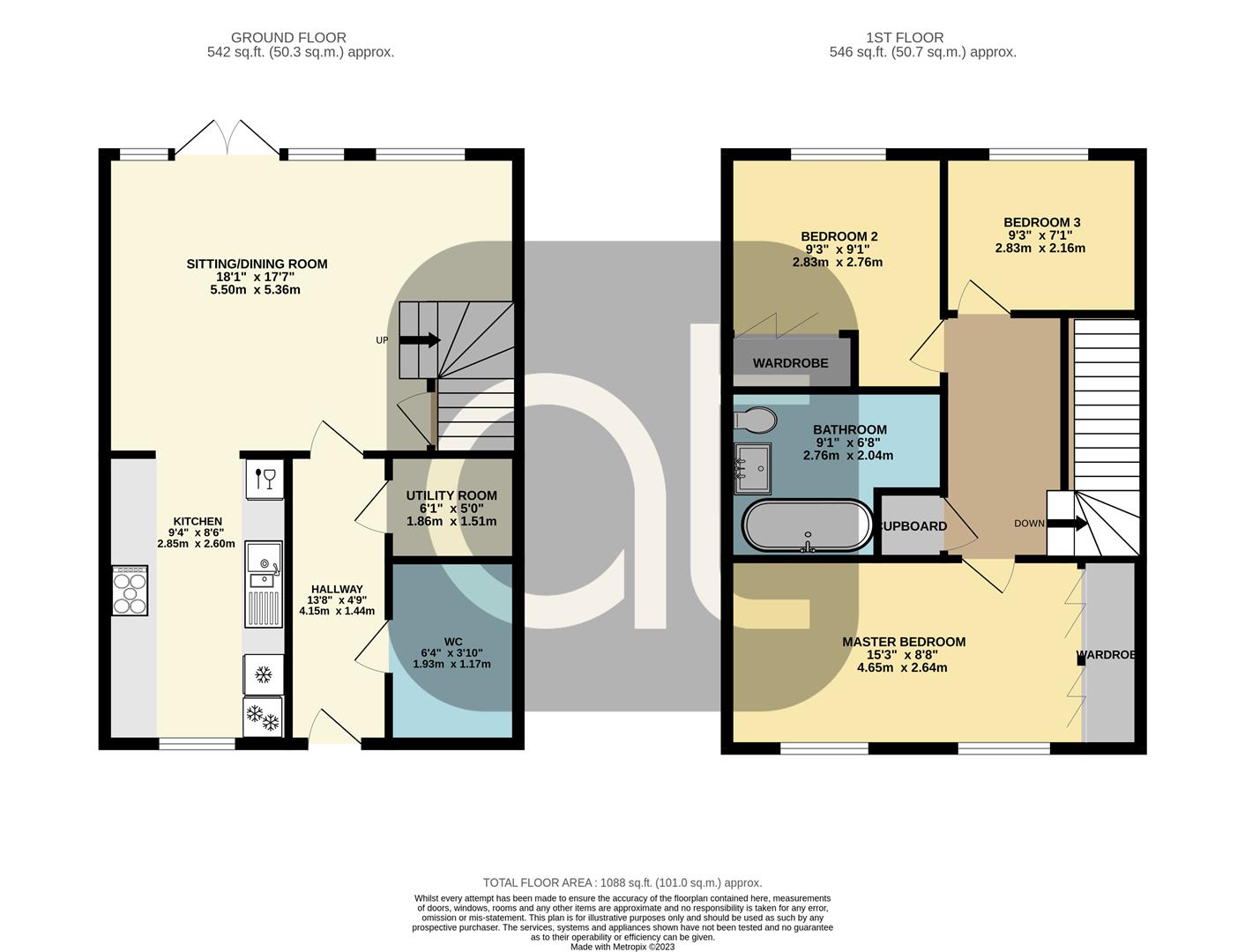 3 bed terraced house for sale in Ferniesyde Court, Falkirk - Property Floorplan