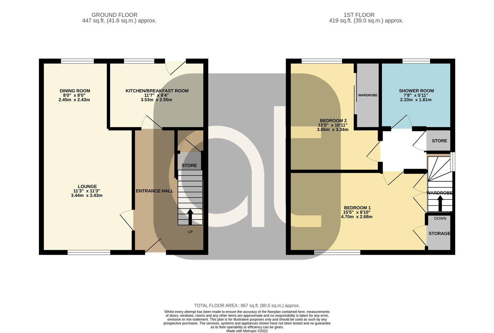 2 bed semi-detached house for sale in Oronsay Avenue, Falkirk - Property Floorplan
