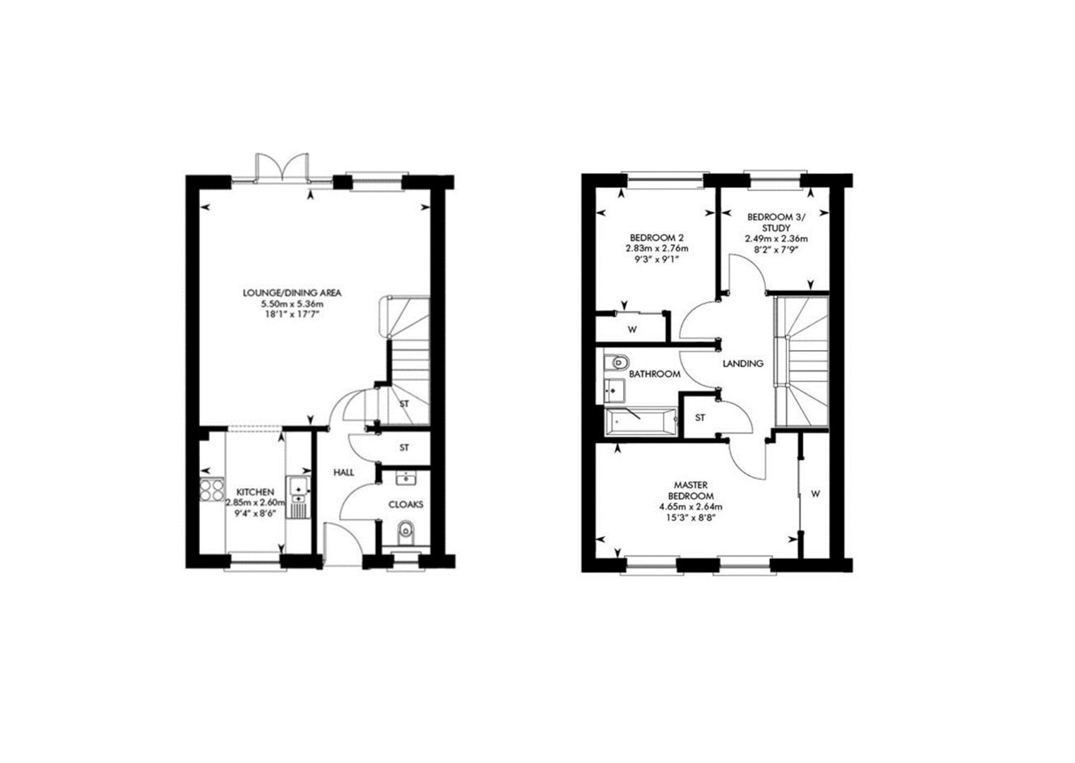 3 bed end of terrace house for sale in Ferniesyde Court, Falkirk - Property Floorplan