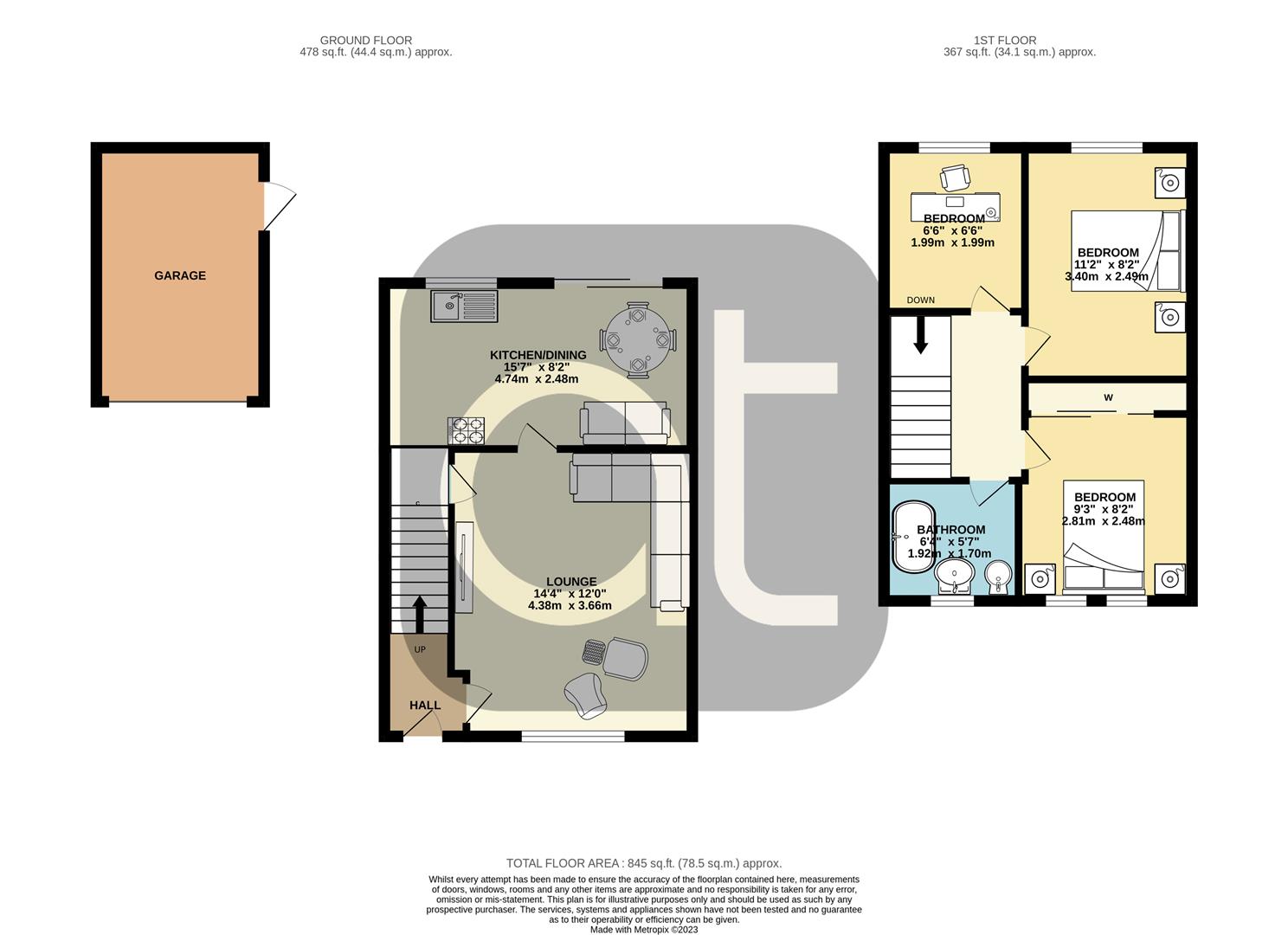 3 bed semi-detached house for sale in Lochinvar Place, Bonnybridge - Property Floorplan