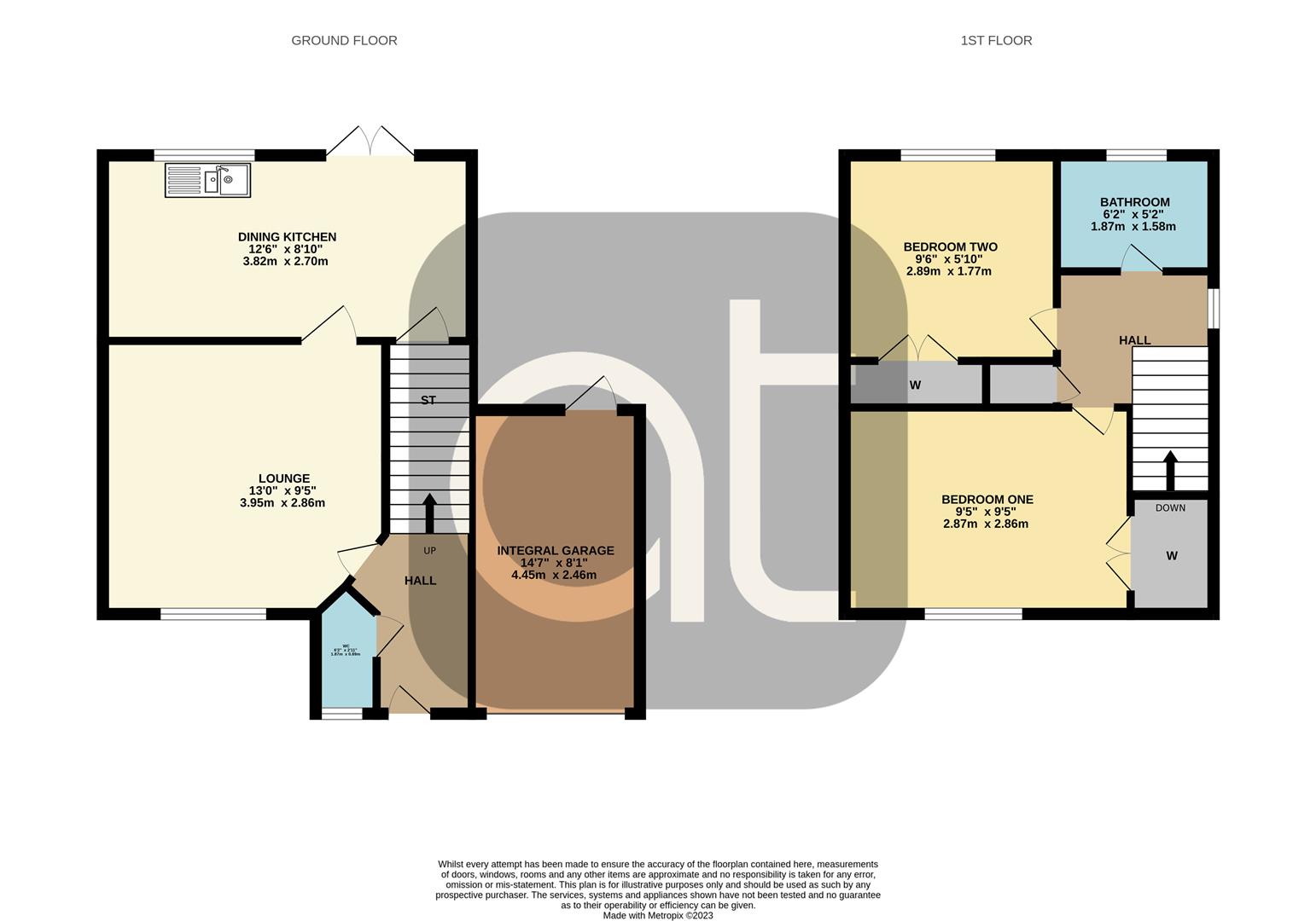 2 bed semi-detached house for sale in Greenacre Road, Bonnybridge - Property Floorplan