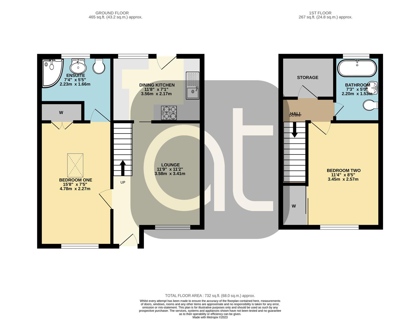2 bed house for sale in Glenbo Drive, Denny - Property Floorplan