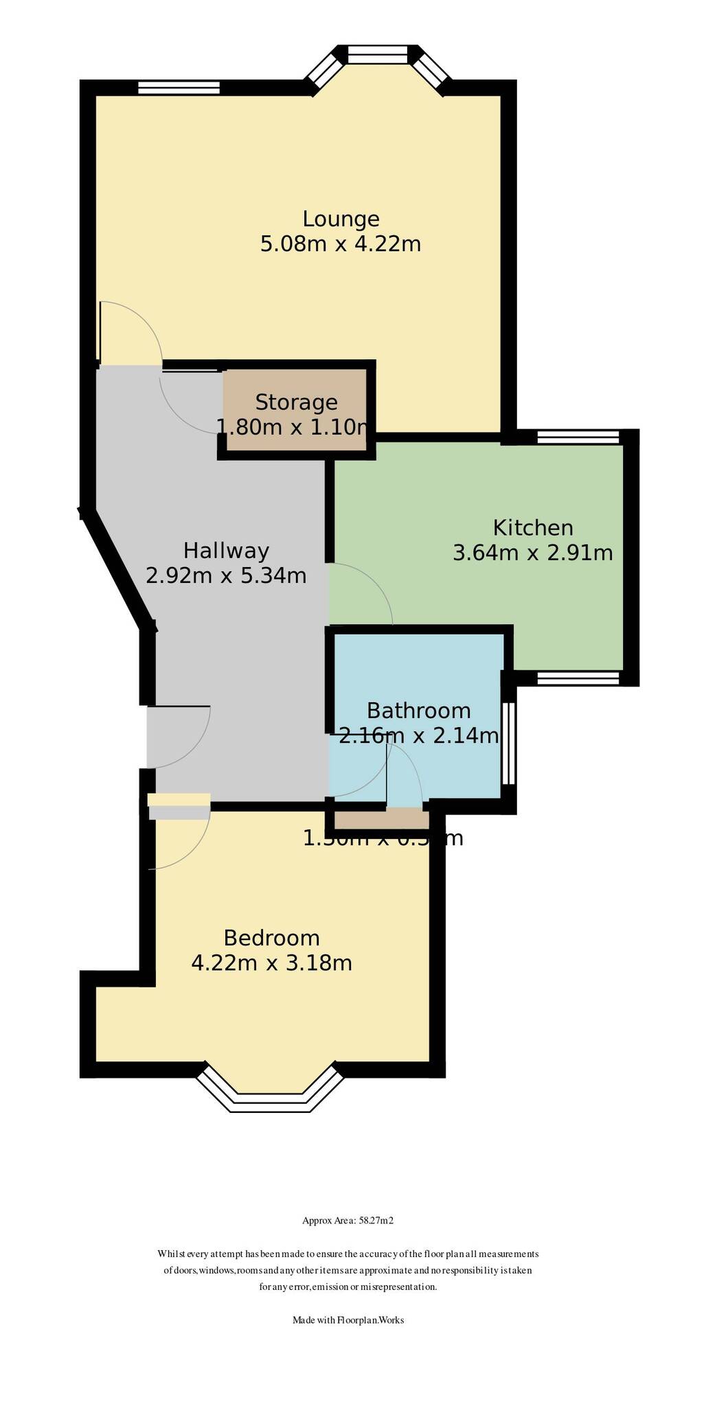 1 bed apartment to rent in Ascham Road, Bournemouth - Property floorplan