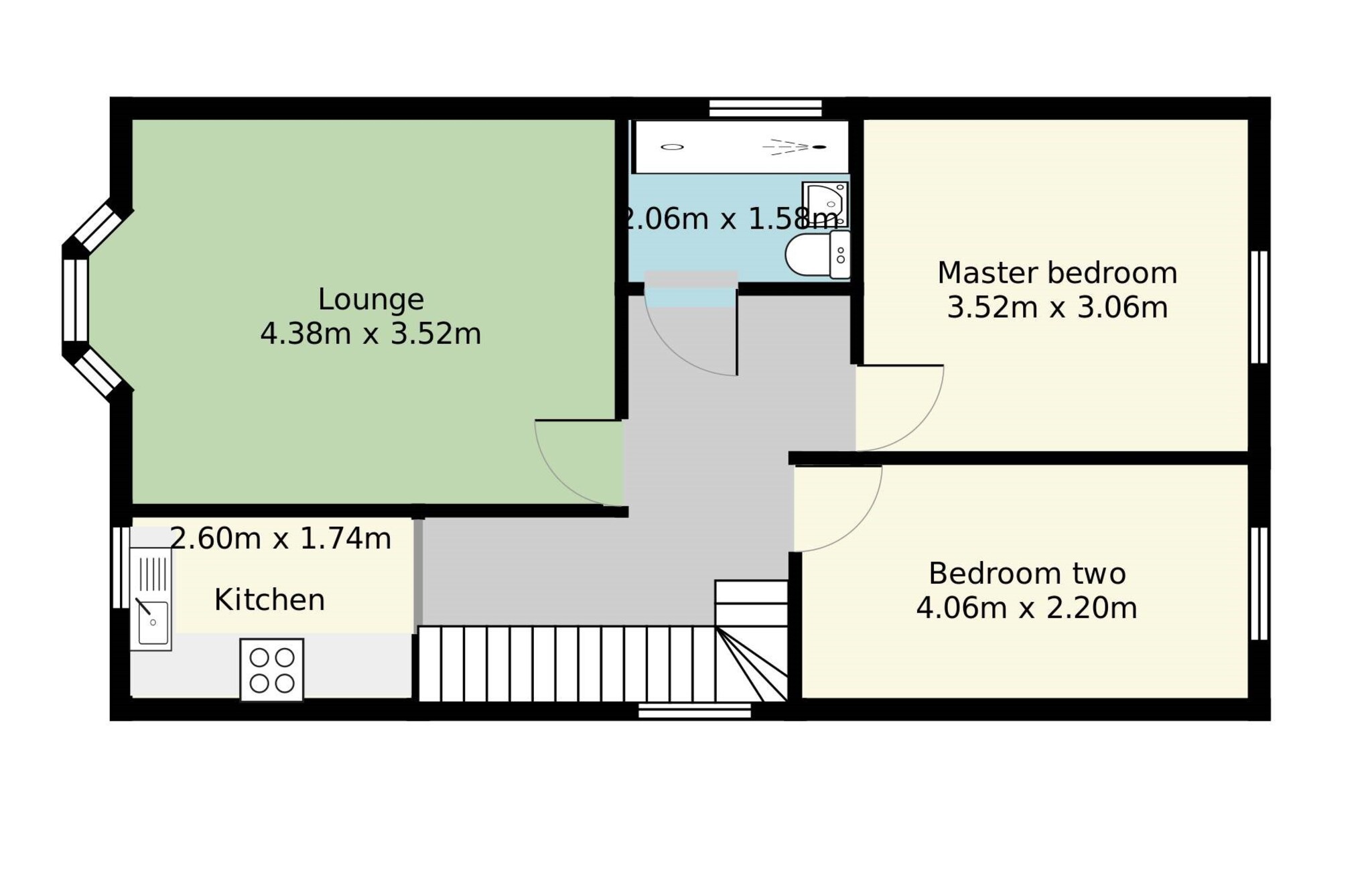 2 bed apartment to rent in Abinger Road, Bournemouth - Property floorplan