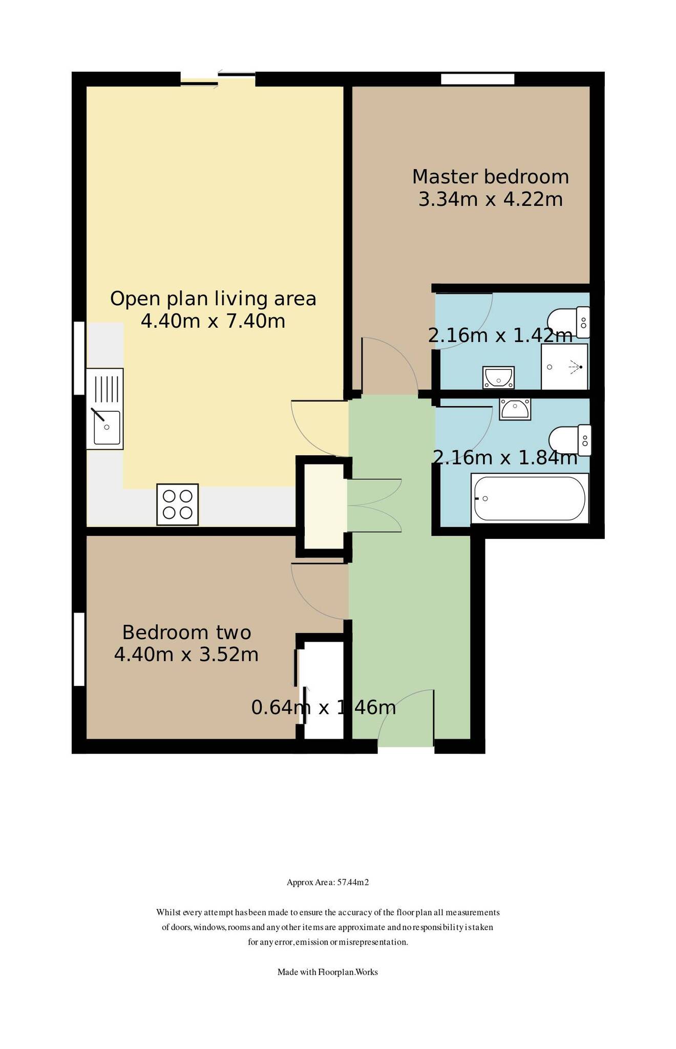 2 bed apartment to rent in Penn Hill Avenue, Poole - Property floorplan