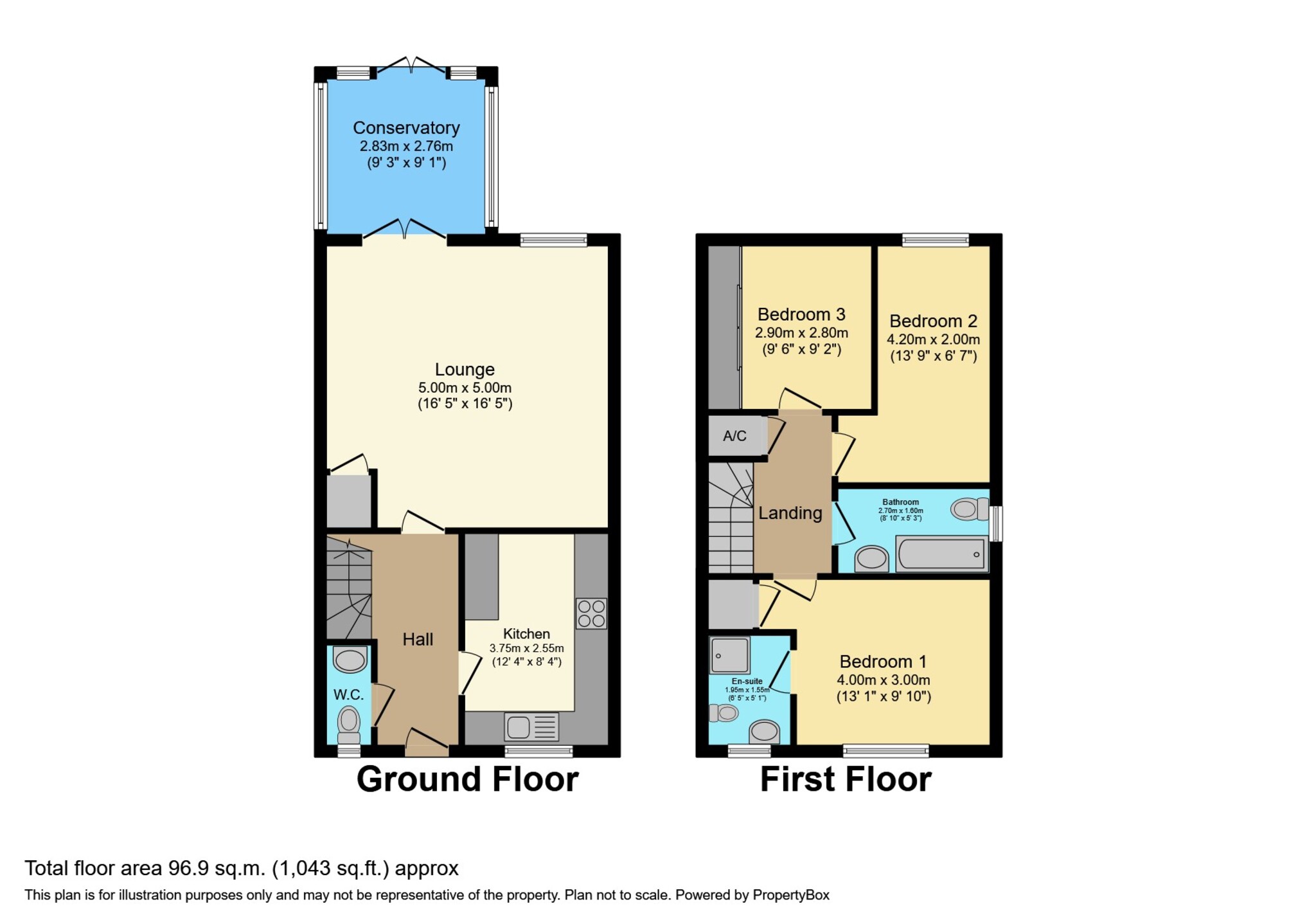 3 bed semi-detached house to rent in Forest Edge, New Milton - Property floorplan