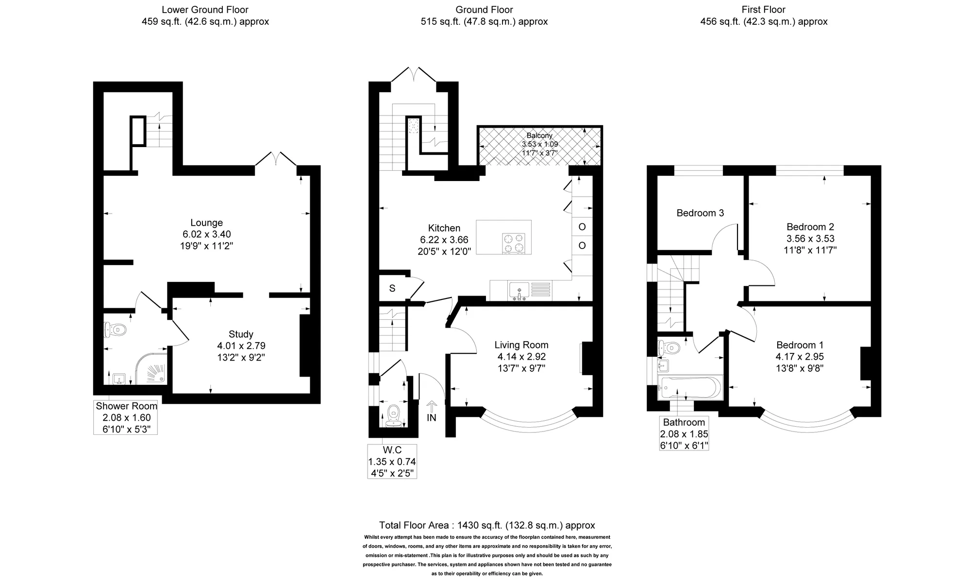 3 bed house for sale in Bury New Road, Manchester - Property floorplan