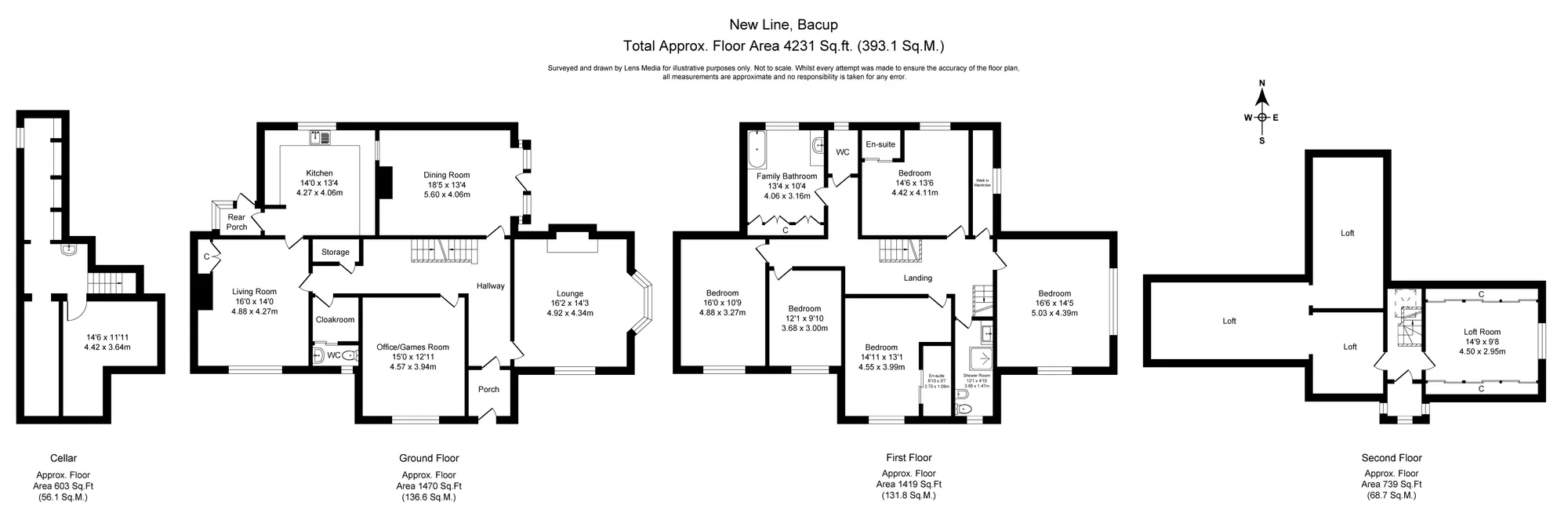 5 bed house for sale in New Line, Bacup - Property floorplan