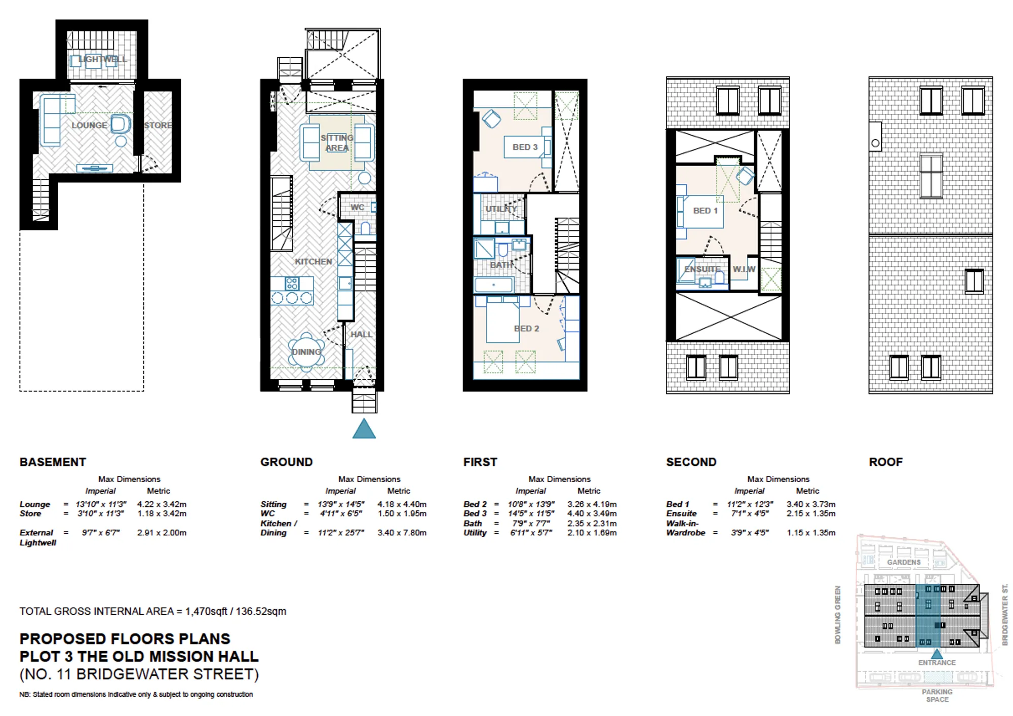 3 bed for sale in The Old Mission Hall, Sale - Property floorplan