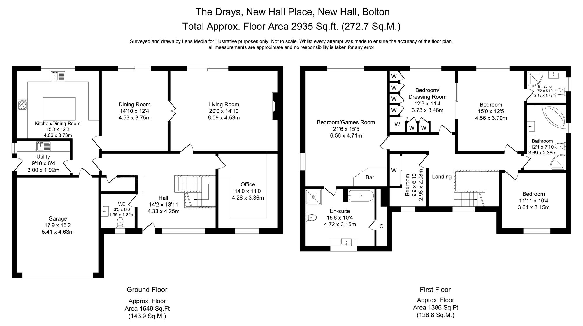 5 bed detached house for sale in New Hall Place, Bolton - Property floorplan