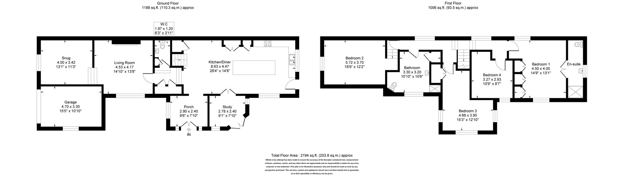 4 bed detached house for sale in Prestwich Park Road South, Manchester - Property floorplan