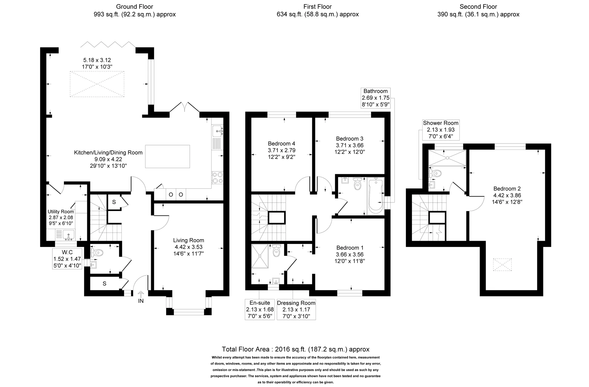 4 bed house for sale in Yew Tree Drive, Sale - Property floorplan