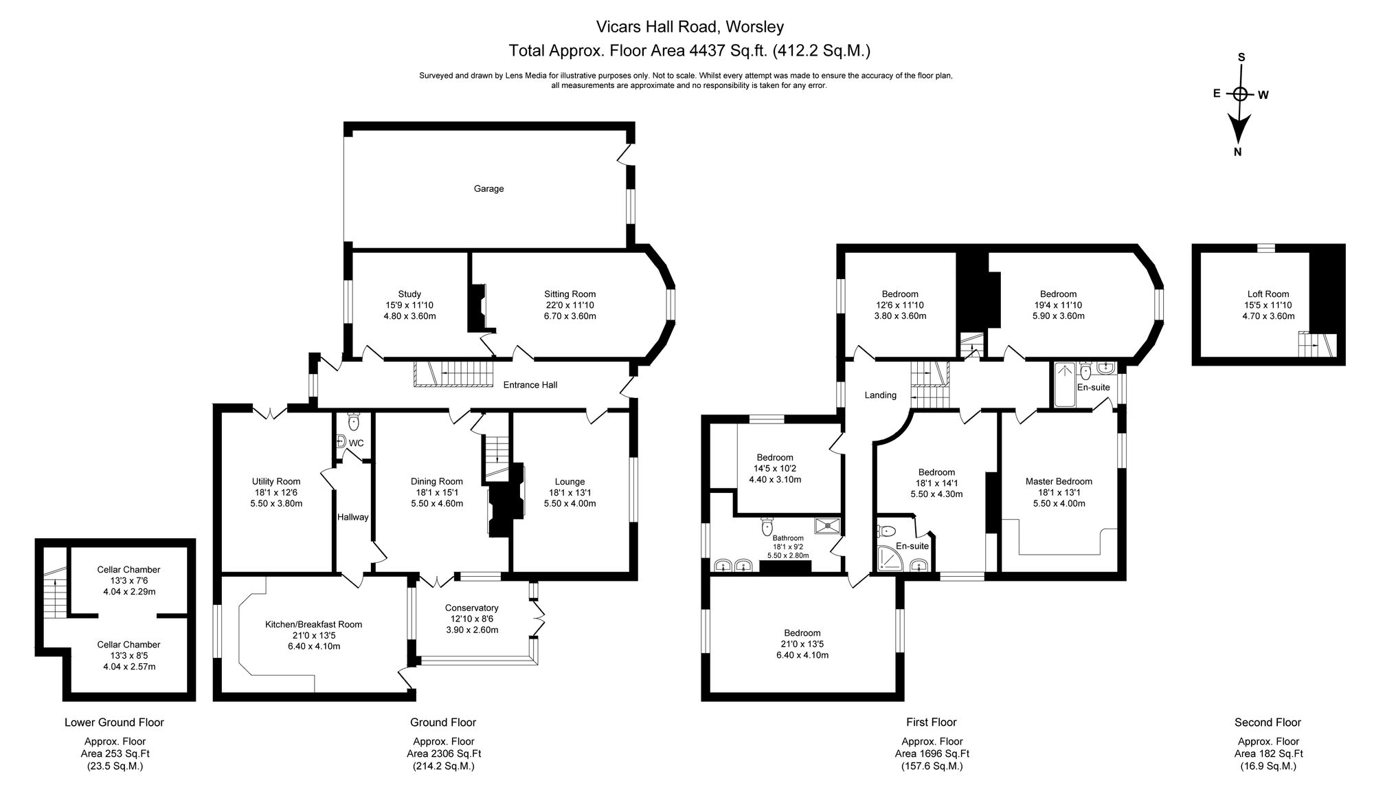 6 bed detached house for sale in Vicars Hall Lane, Manchester - Property floorplan