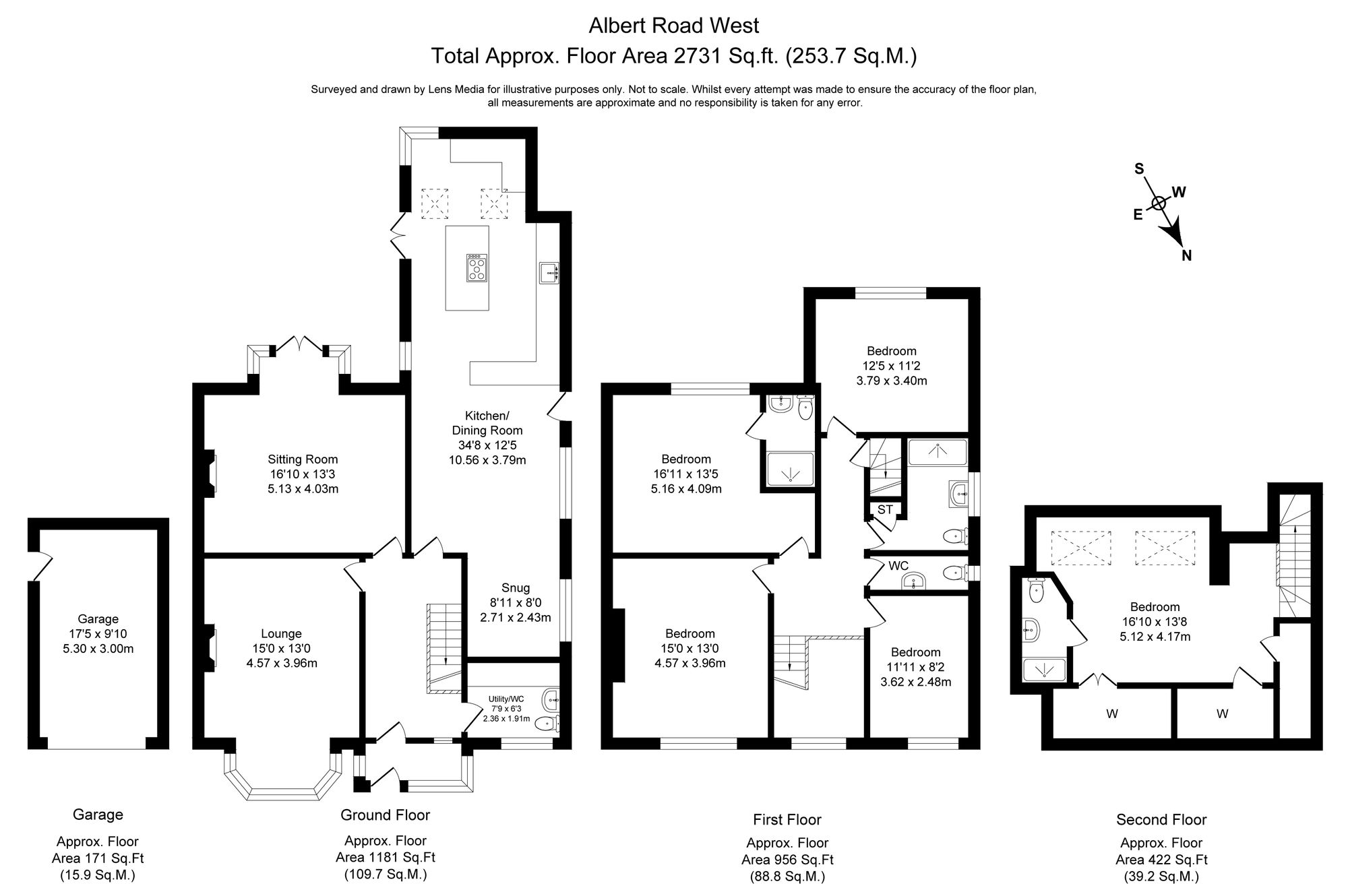 5 bed semi-detached house for sale in Albert Road West, Bolton - Property floorplan