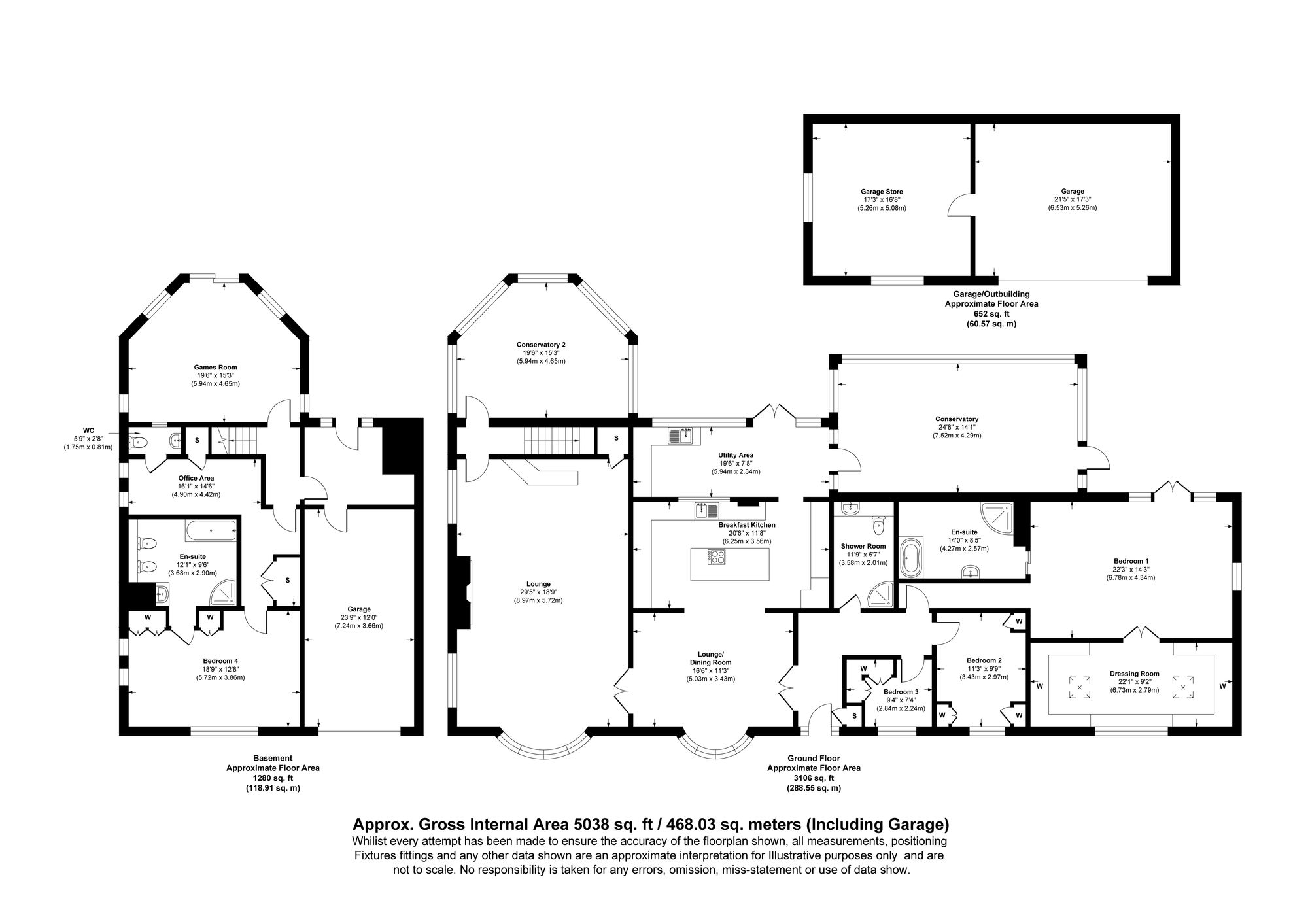 4 bed detached house for sale in Holme Lane, Rossendale - Property floorplan