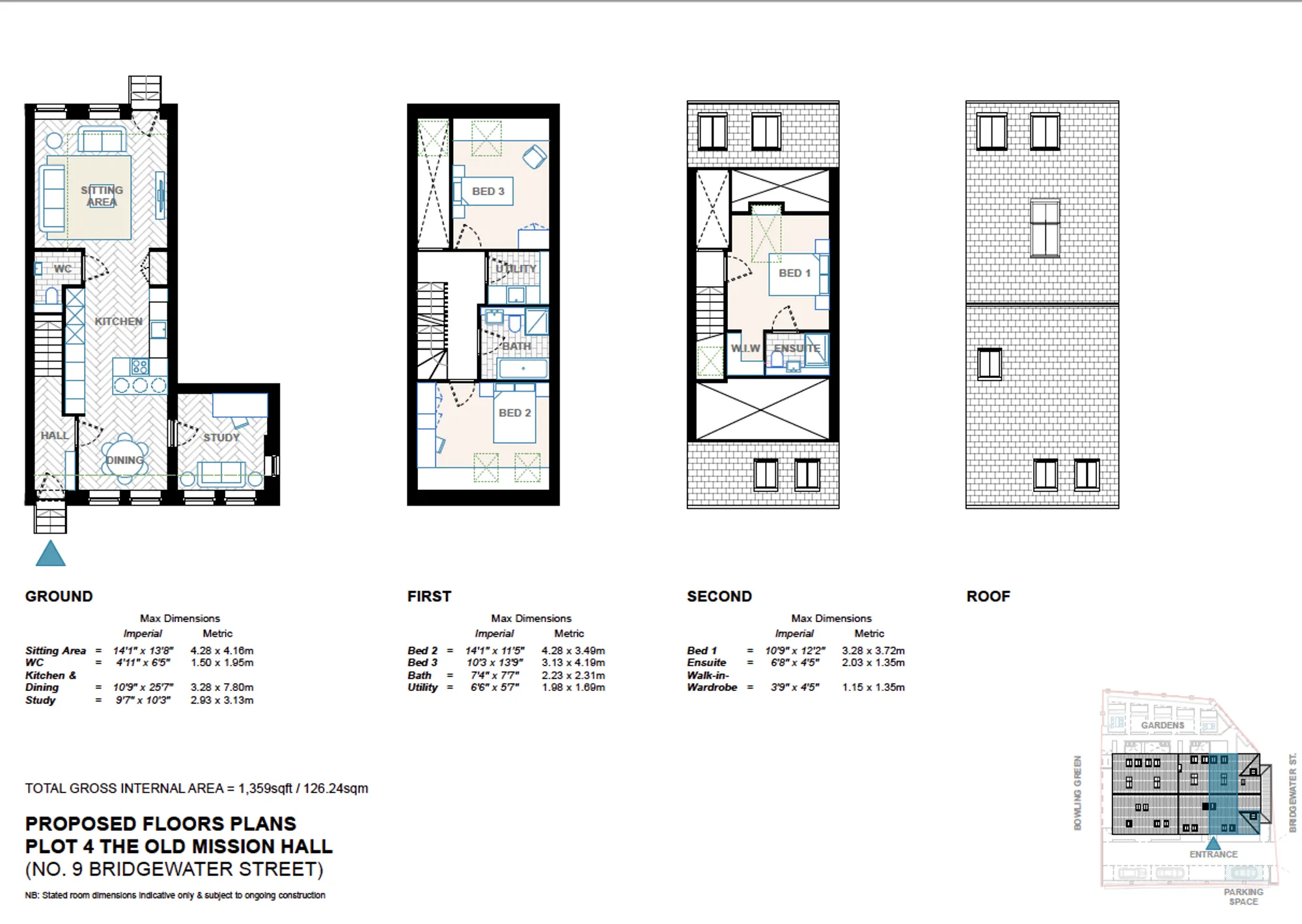 3 bed for sale in The Old Mission Hall, Sale - Property floorplan