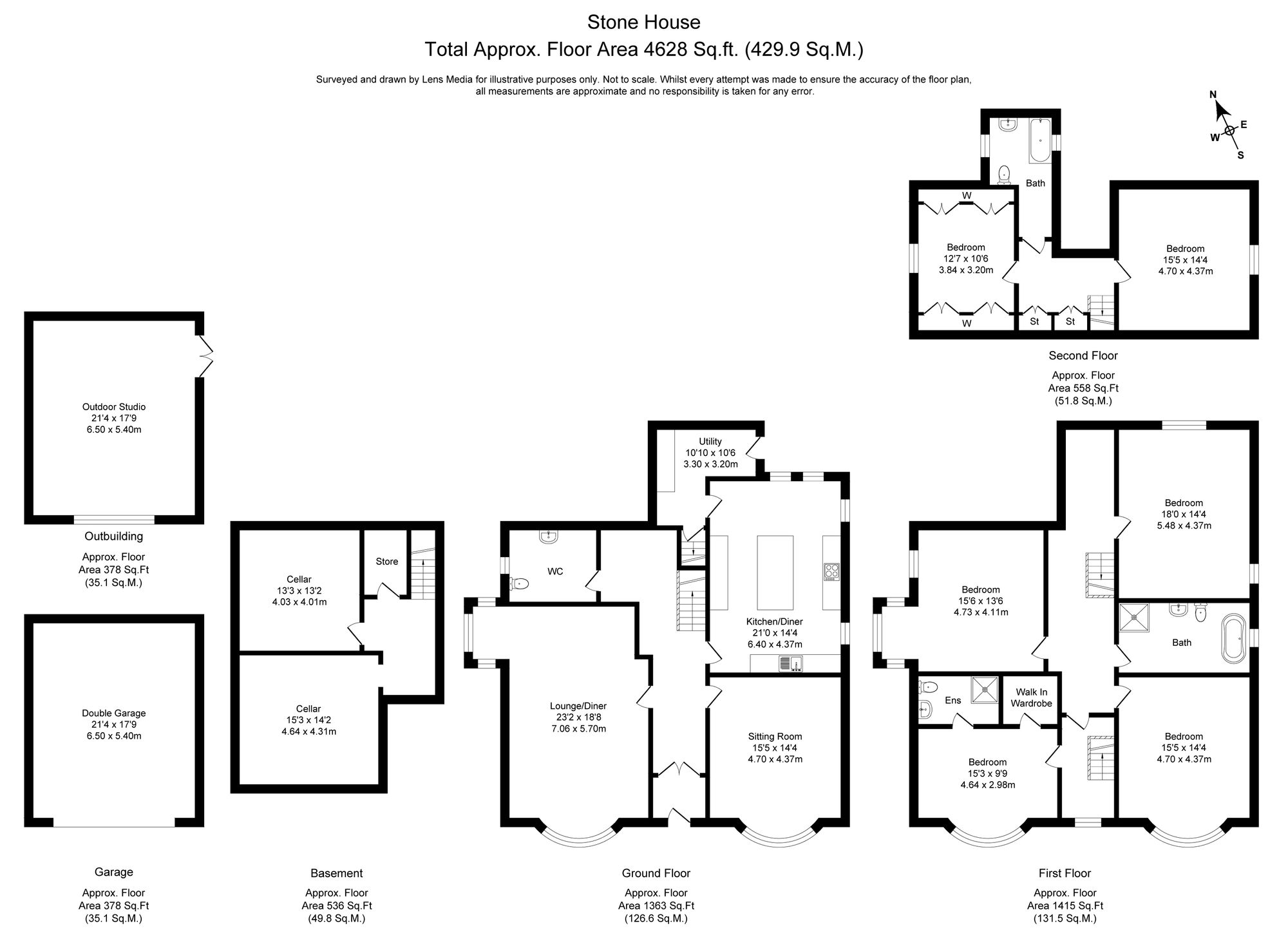 6 bed link detached house for sale in Clough End Road, Rossendale - Property floorplan