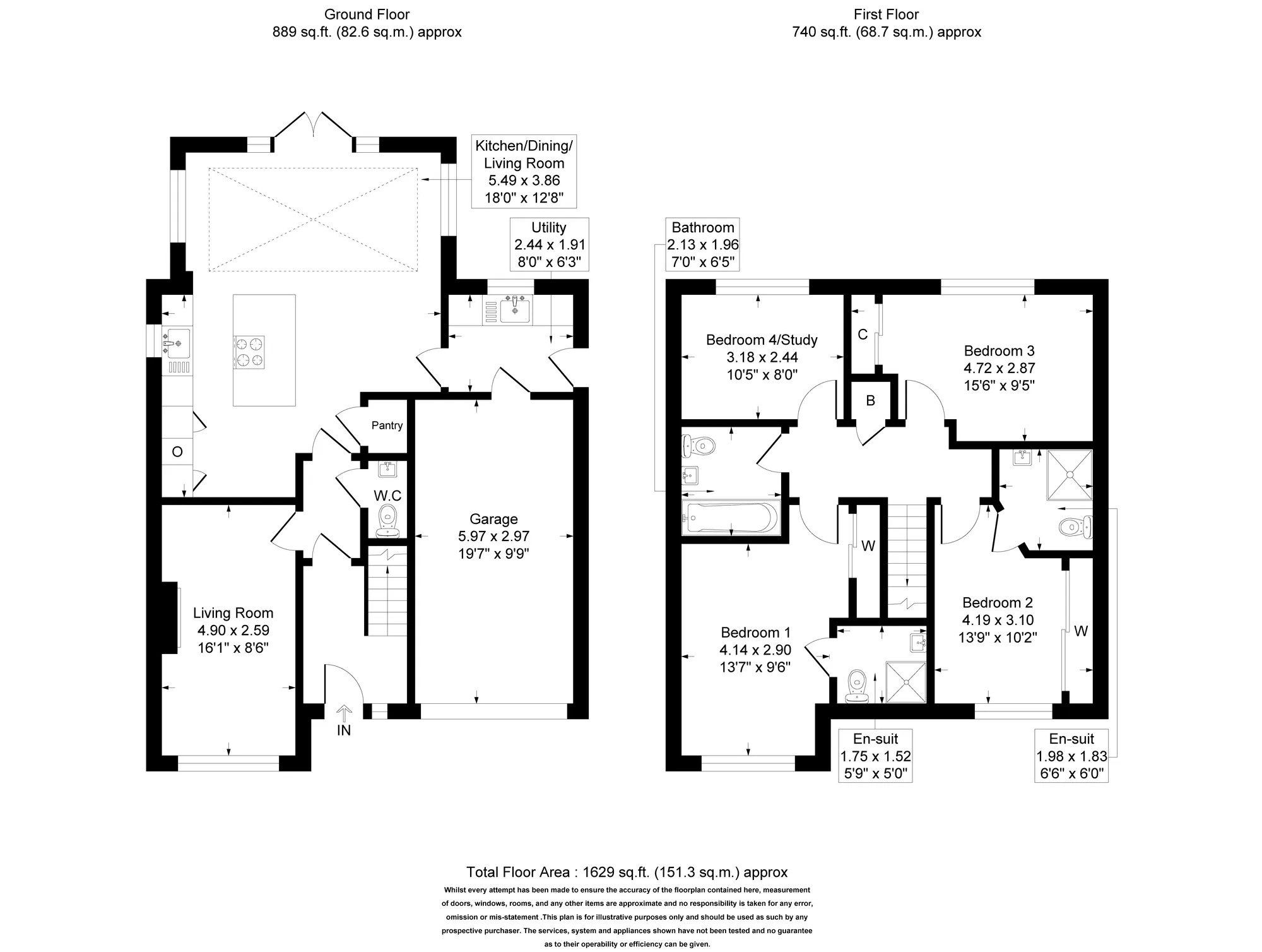 4 bed house for sale in Johnny Barn Close, Rossendale - Property floorplan