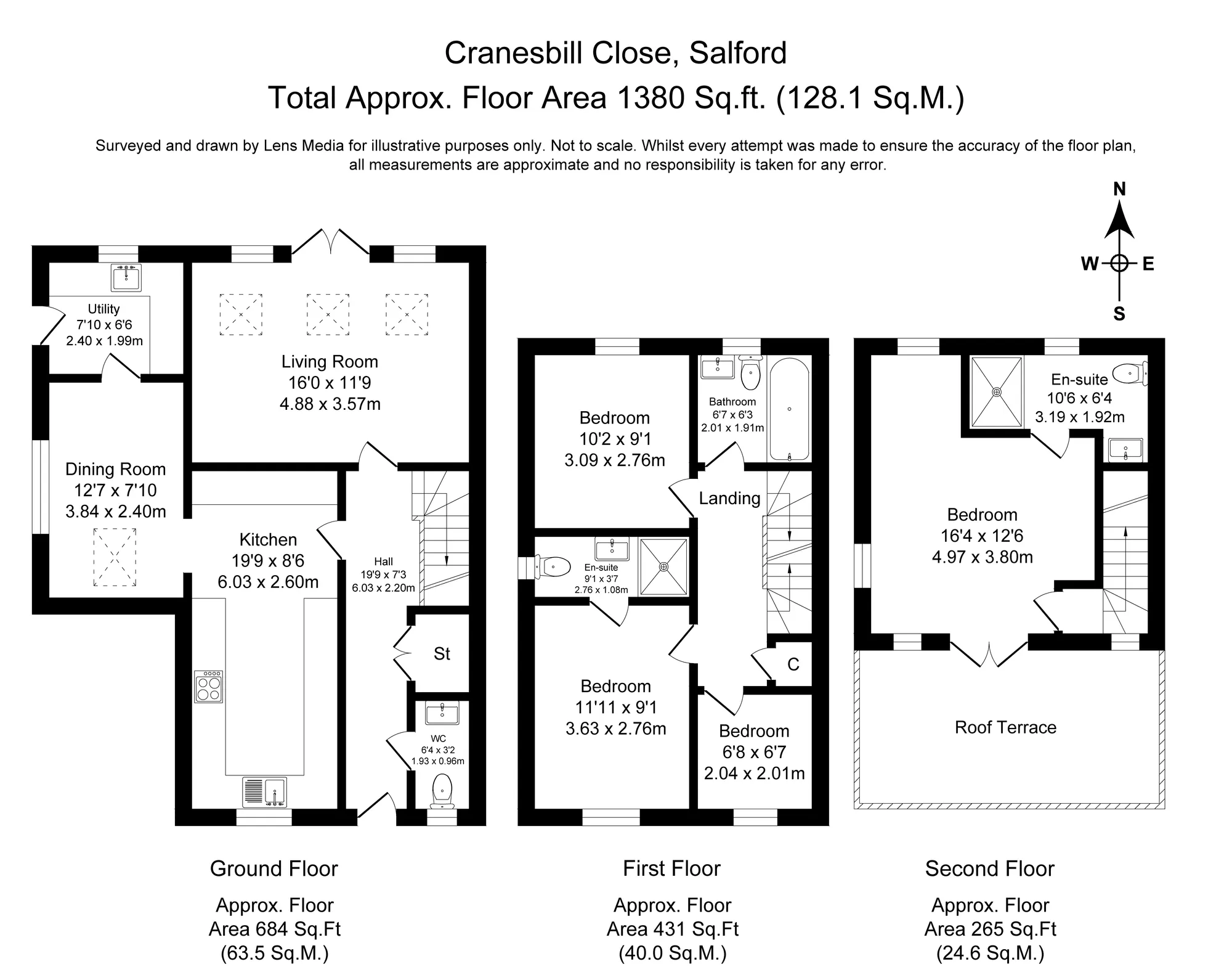 4 bed house for sale in Cranesbill Close, Salford - Property floorplan