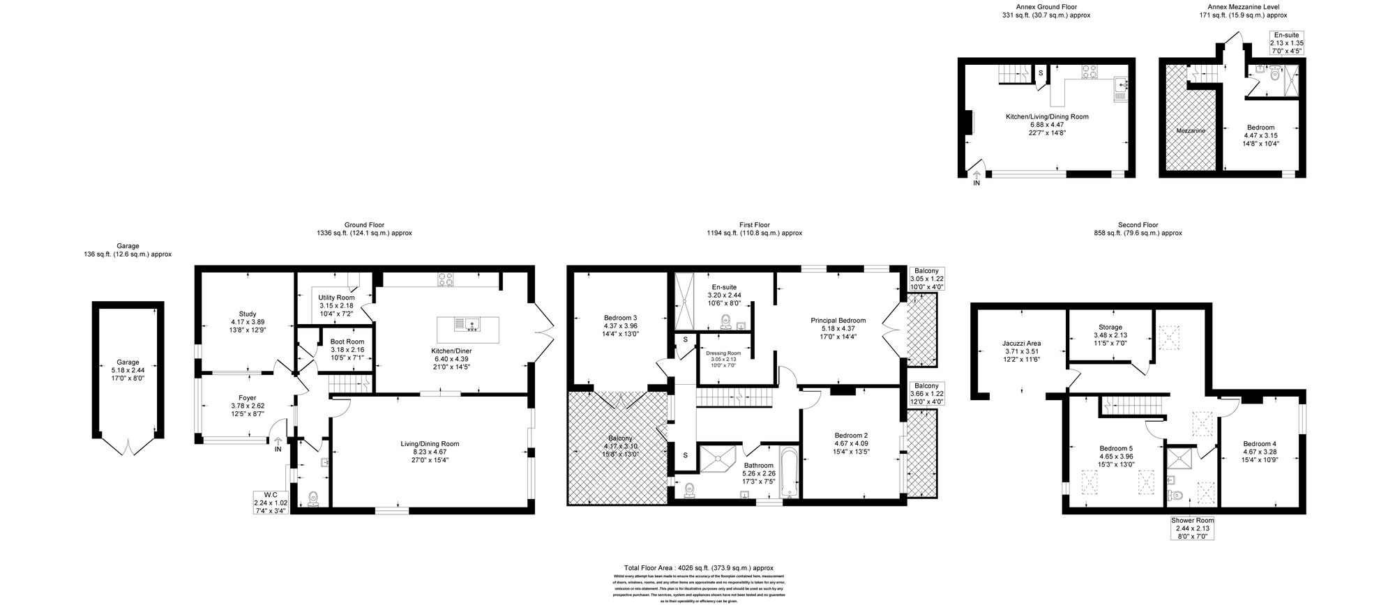 5 bed detached house for sale in Cowpe Road, Rossendale - Property floorplan