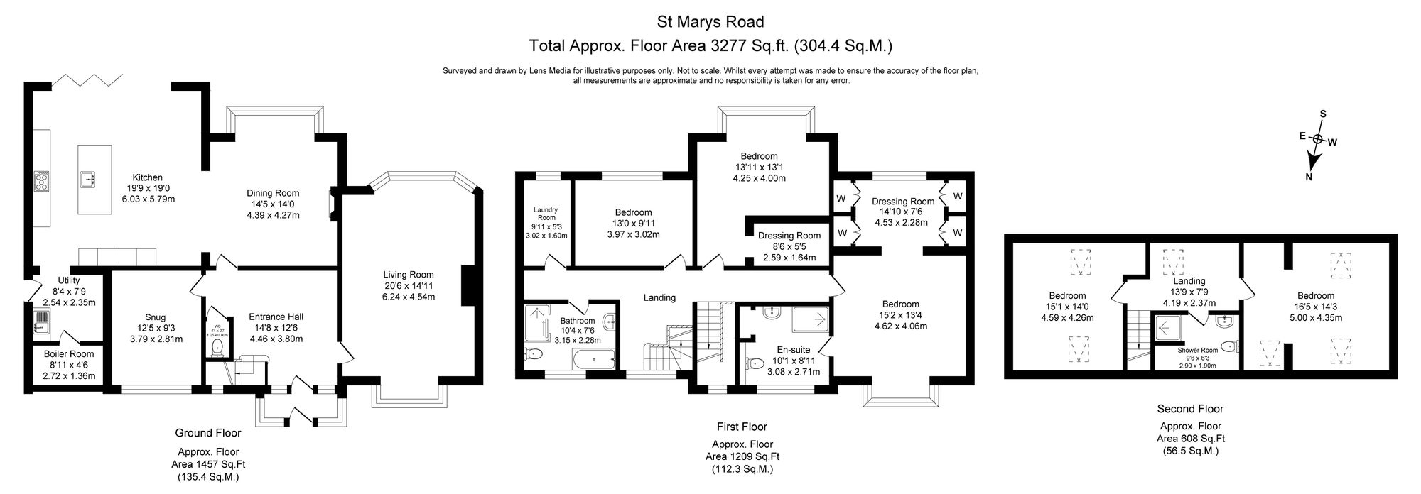 5 bed detached house for sale in St. Marys Road, Manchester - Property floorplan