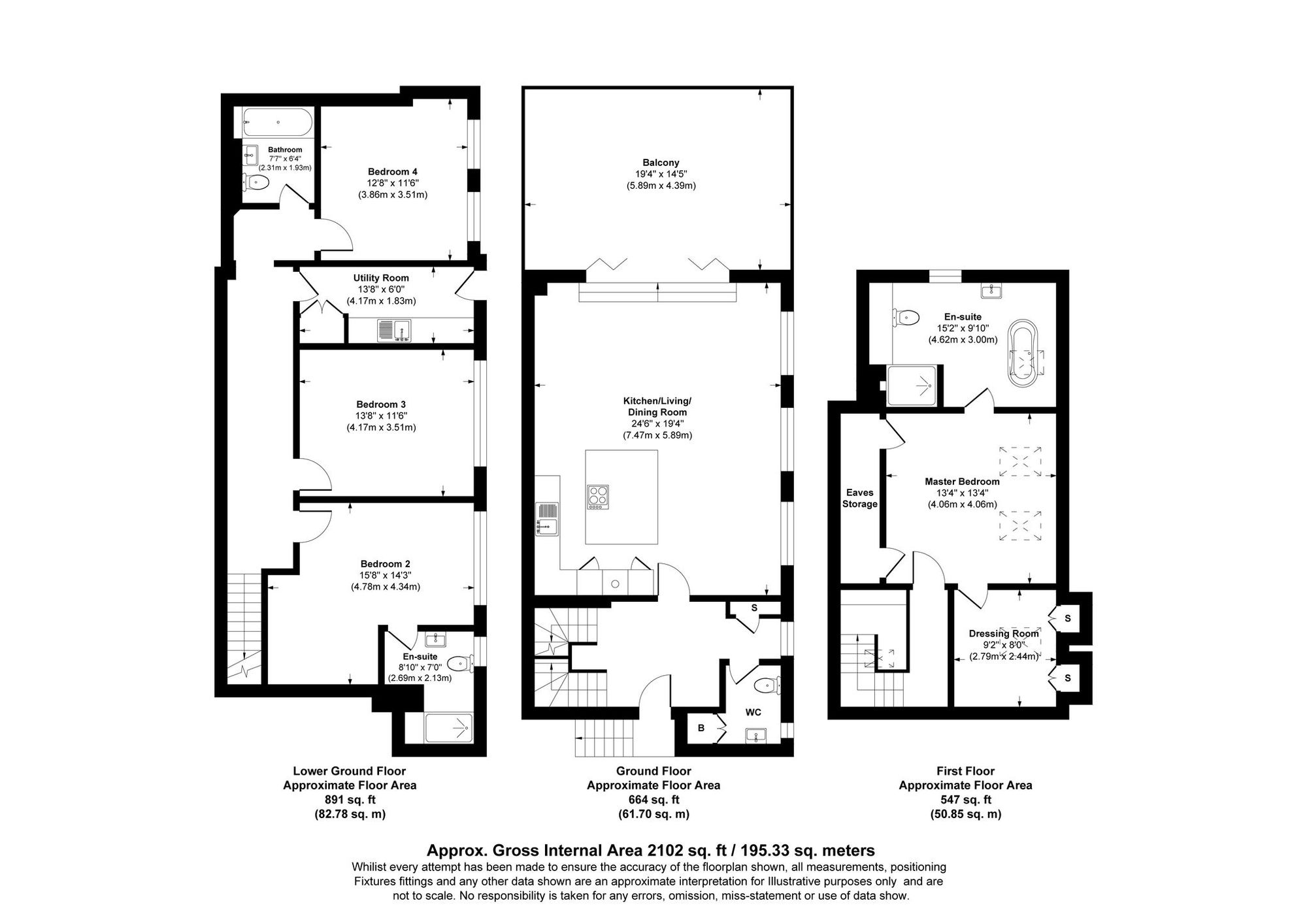 4 bed detached house for sale in Spring Street, Bury - Property floorplan