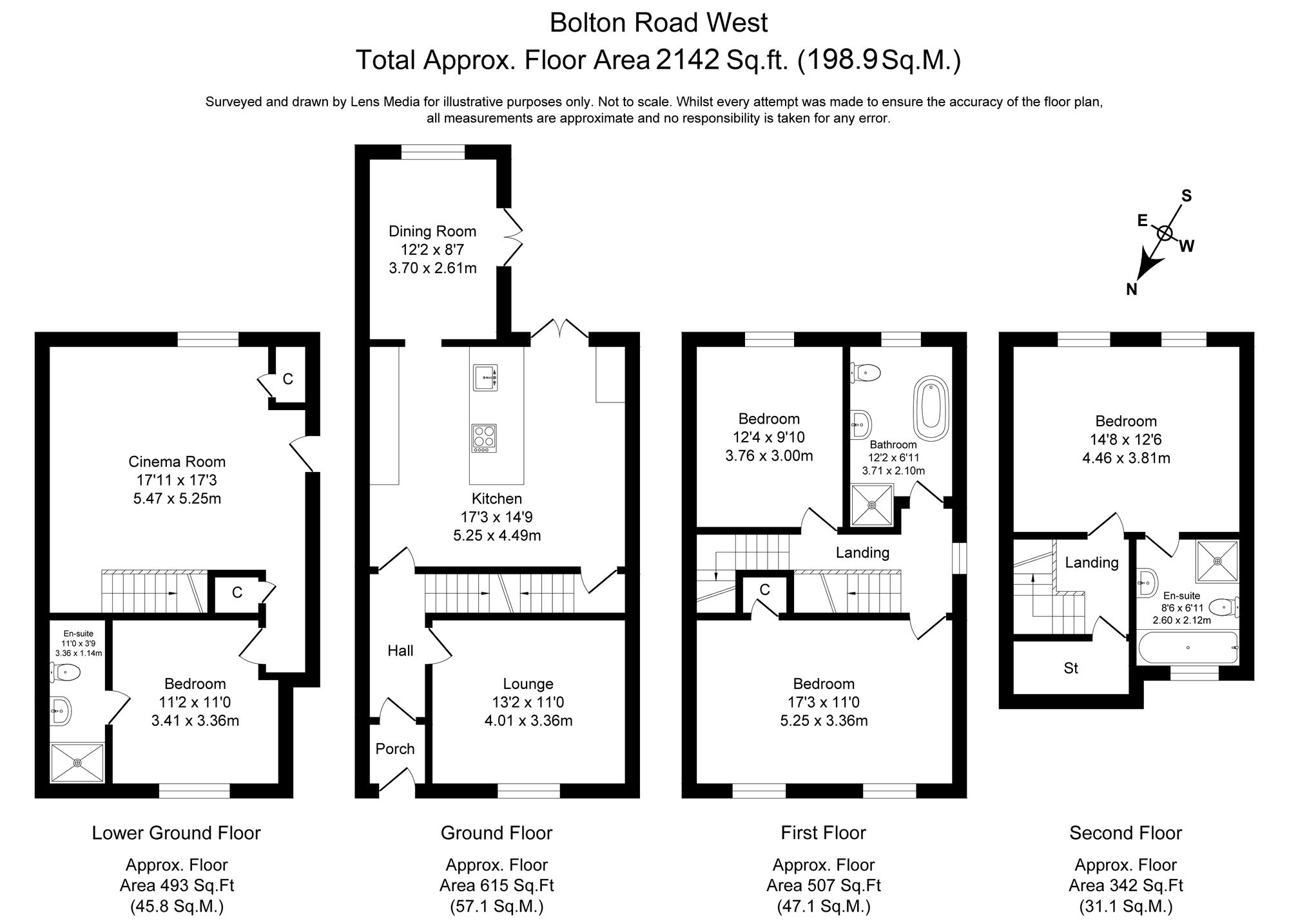 4 bed end of terrace house for sale in Bolton Road West, Bury - Property floorplan