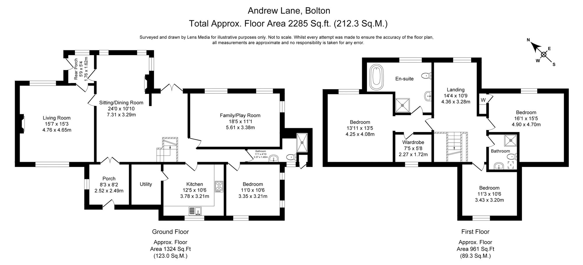 4 bed detached house for sale in Andrew Lane, Bolton - Property floorplan