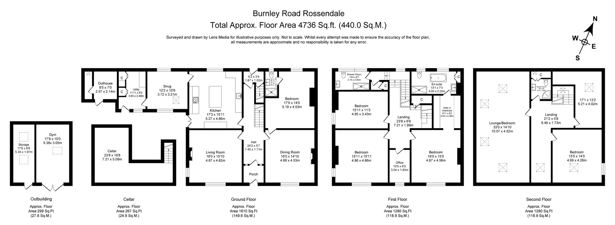 6 bed end of terrace house for sale in Burnley Road, Rossendale - Property floorplan