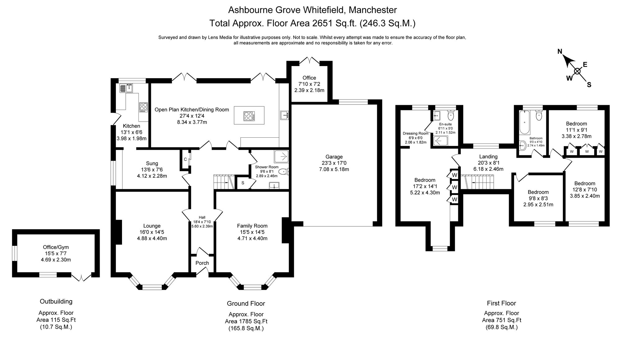 4 bed detached house for sale in Ashbourne Grove, Manchester - Property floorplan