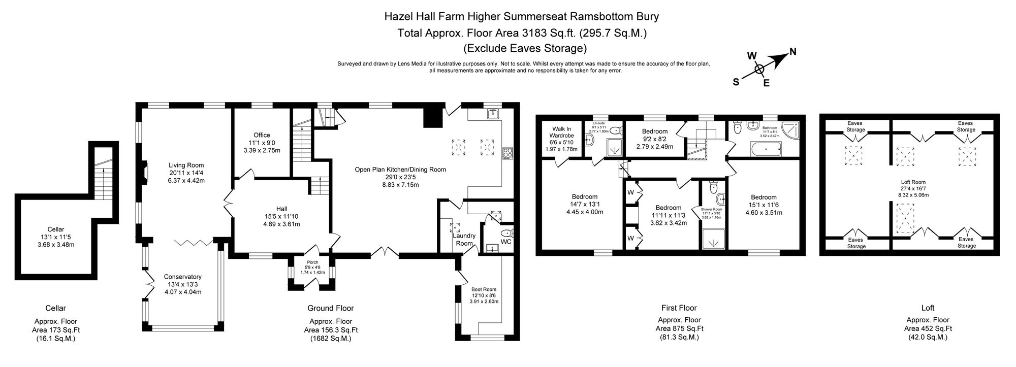 4 bed detached house for sale in Higher Summerseat, Bury - Property floorplan