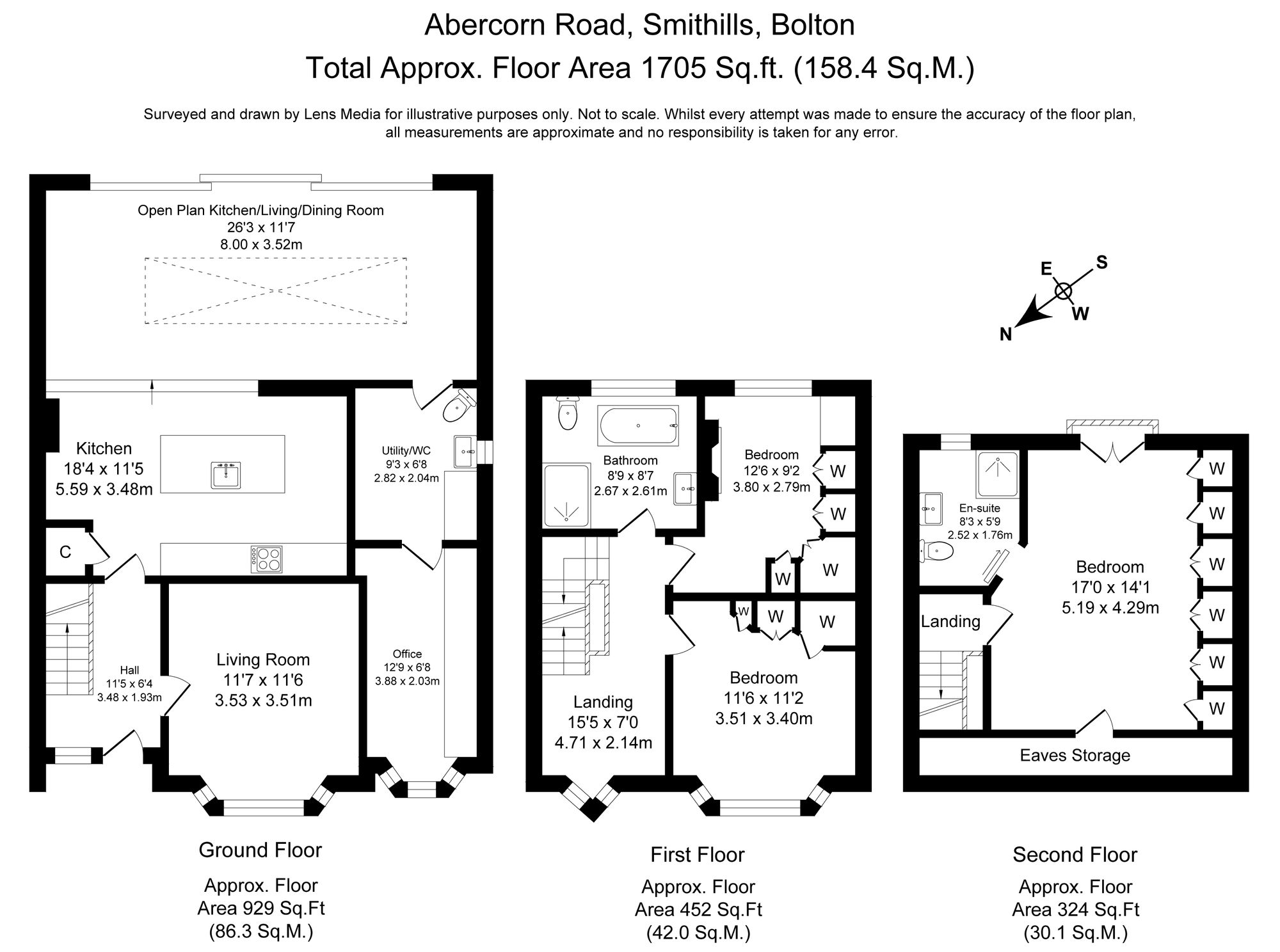 3 bed semi-detached house for sale in Abercorn Road, Bolton - Property floorplan