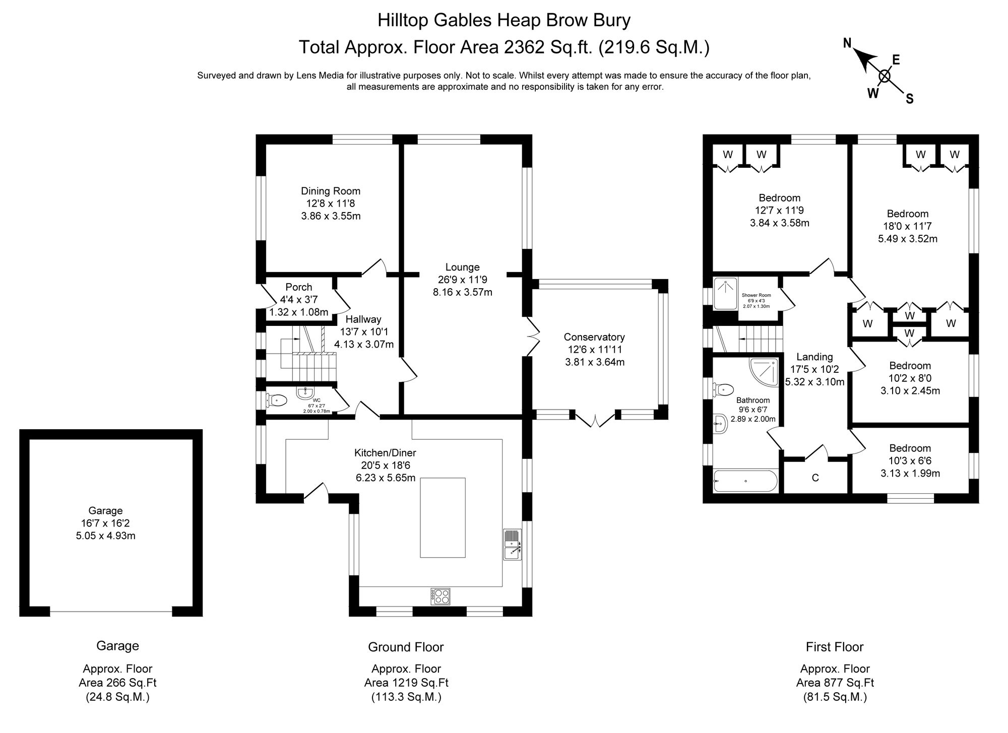 4 bed detached house for sale in Heap Brow, Bury - Property floorplan